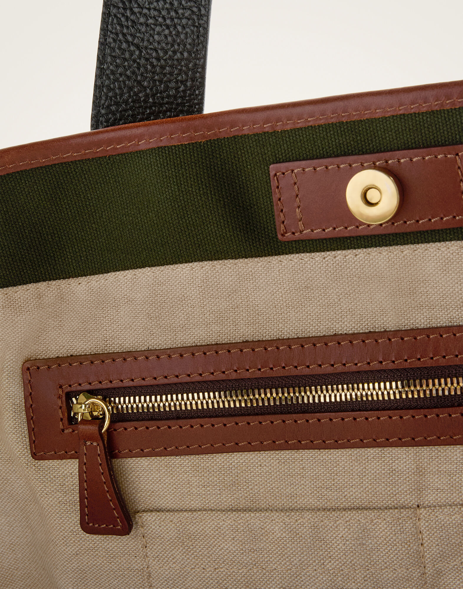 La DoubleJ Divine Tote Bag Solid Dark Green BAG0091COT079SOLIDGR03