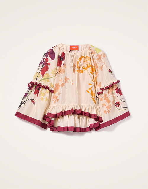 La DoubleJ Boho Blouse Corsage Placée Ivory TOP0132SIL009CRS01WH04