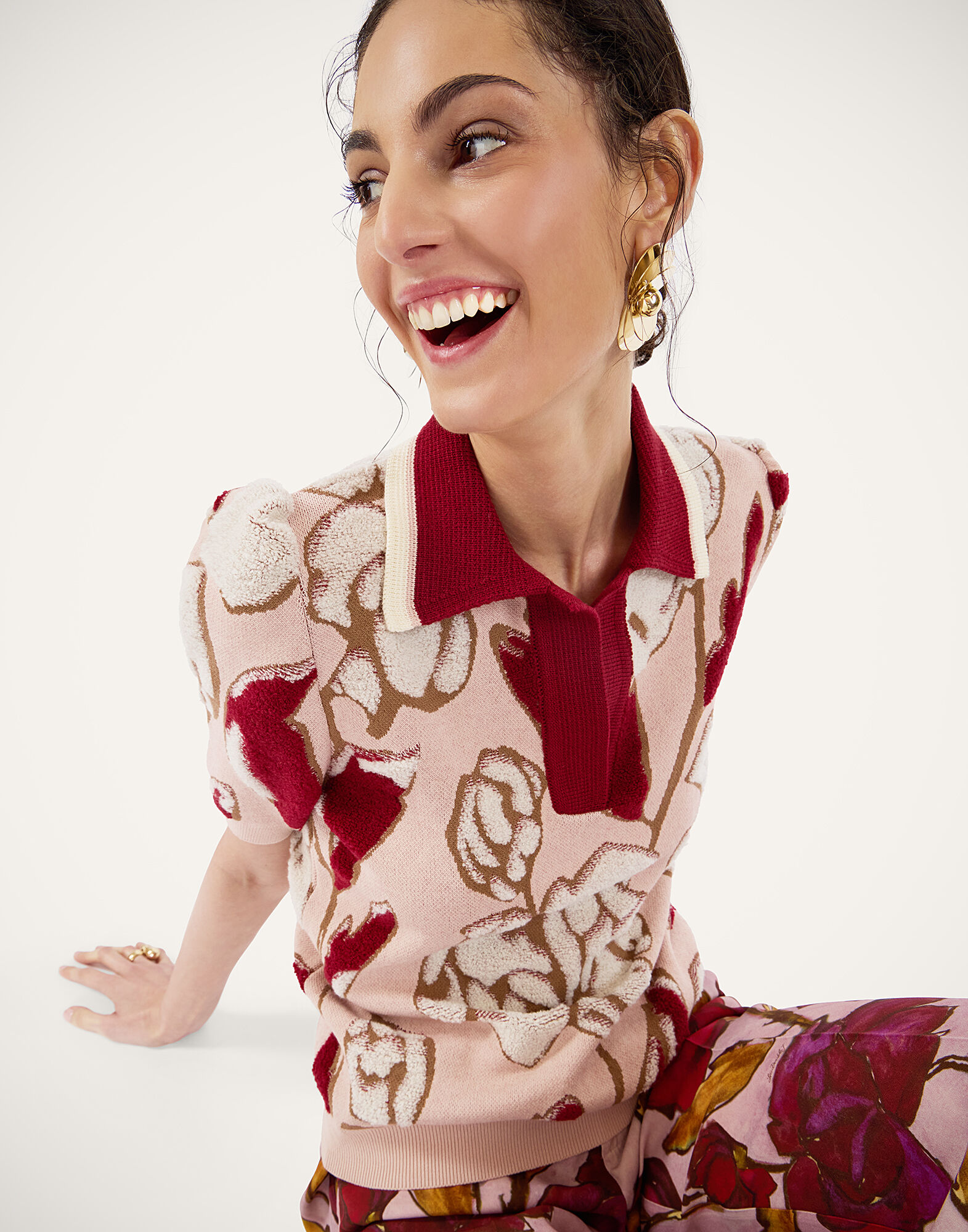 La DoubleJ Pumped Up Polo Multicolor Light Pink PUL0338KNI189VA440PI02