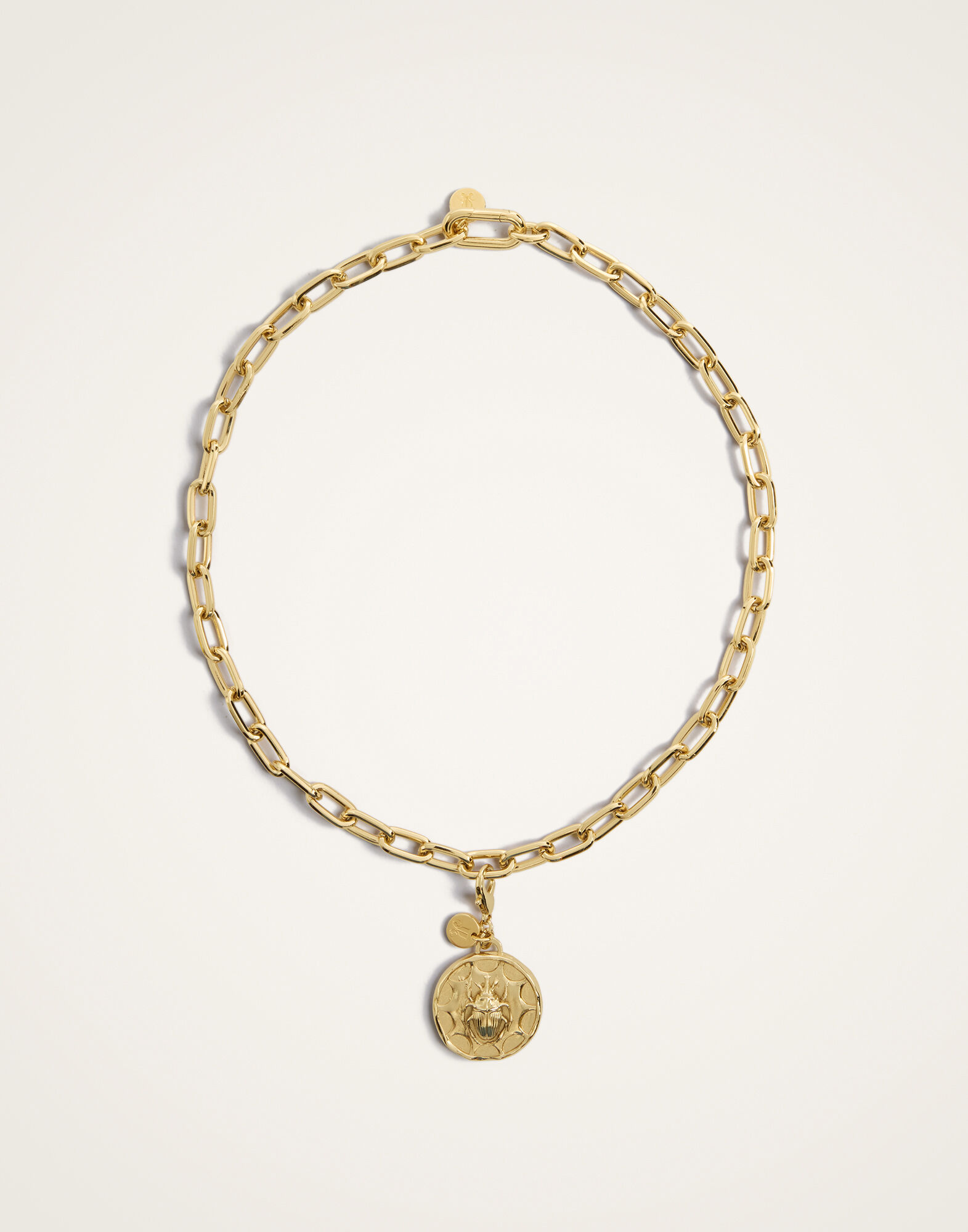 La DoubleJ Scarab Charm 24k Gold Plate CHM0013BRA003SOLIDYE05