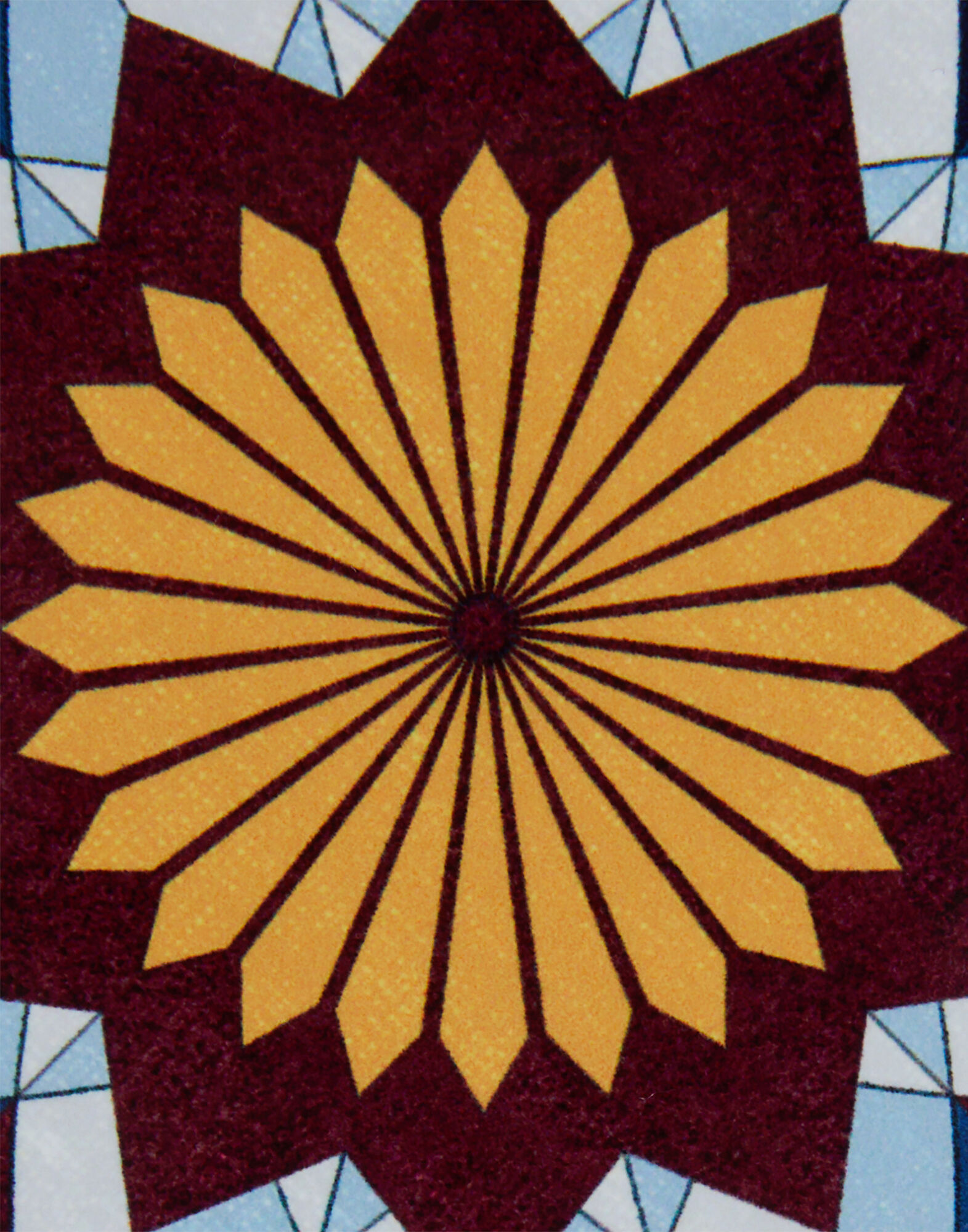 La DoubleJ Disk Coasters Set Of 4 Lotus Of Life Blue CST0009CRK001LOL01BU03