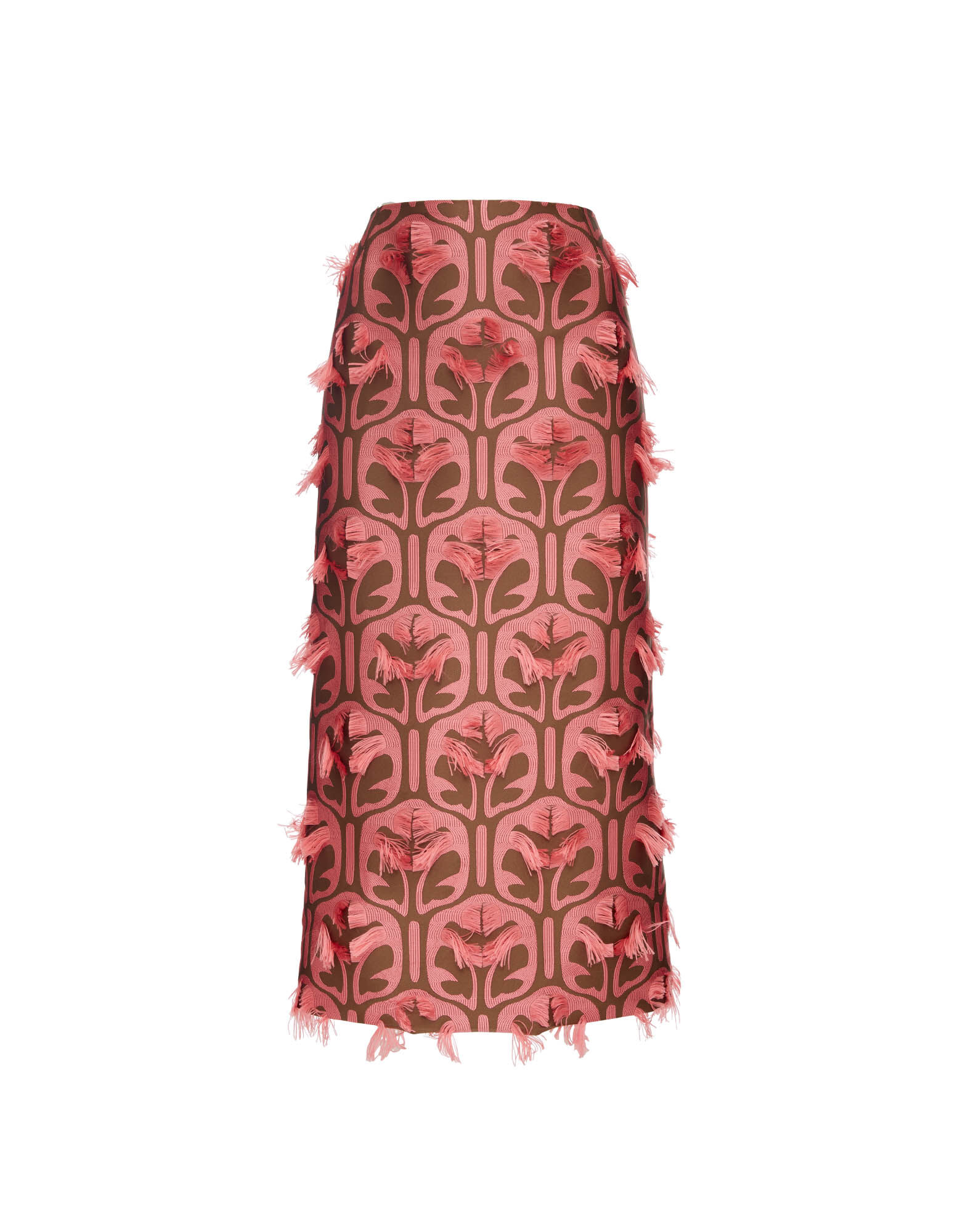 La DoubleJ Pencil Skirt Grove Kaki/Pink SKI0011JCQ043GRV03PI01