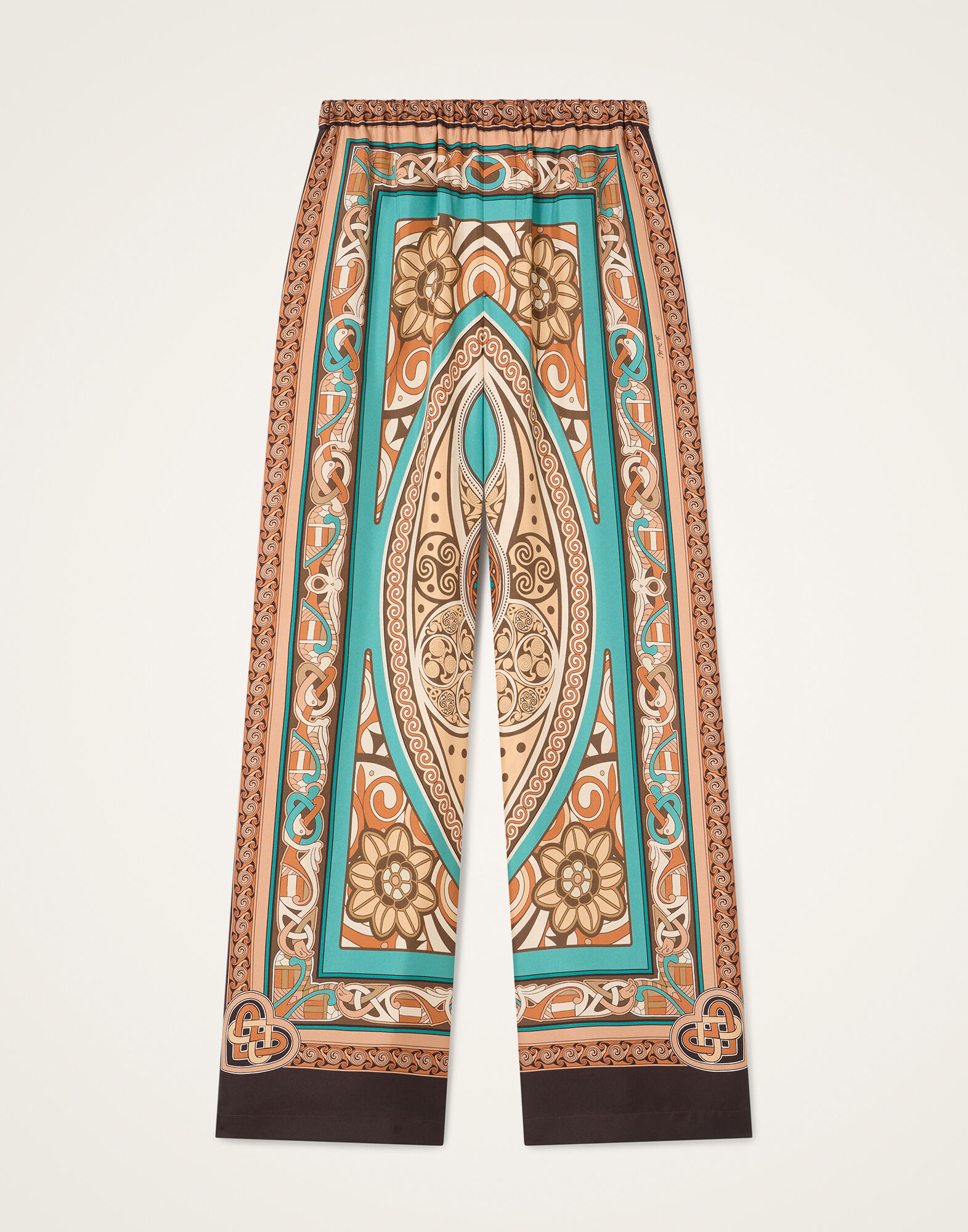 La DoubleJ Club Pants Kells Plac&eacute;e Blue Petrol TRO0210SIL026KEL03BU05