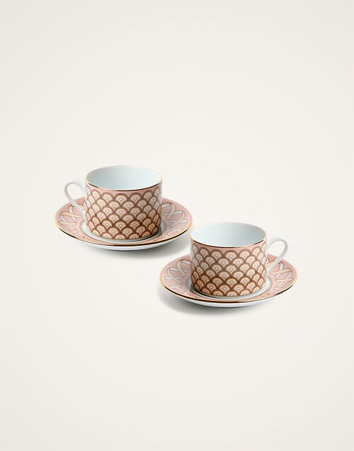 La DoubleJ Impero Tea Cup Set Of 2 Odysseus Dusty Pink CUP0012CER001ODY01PI10