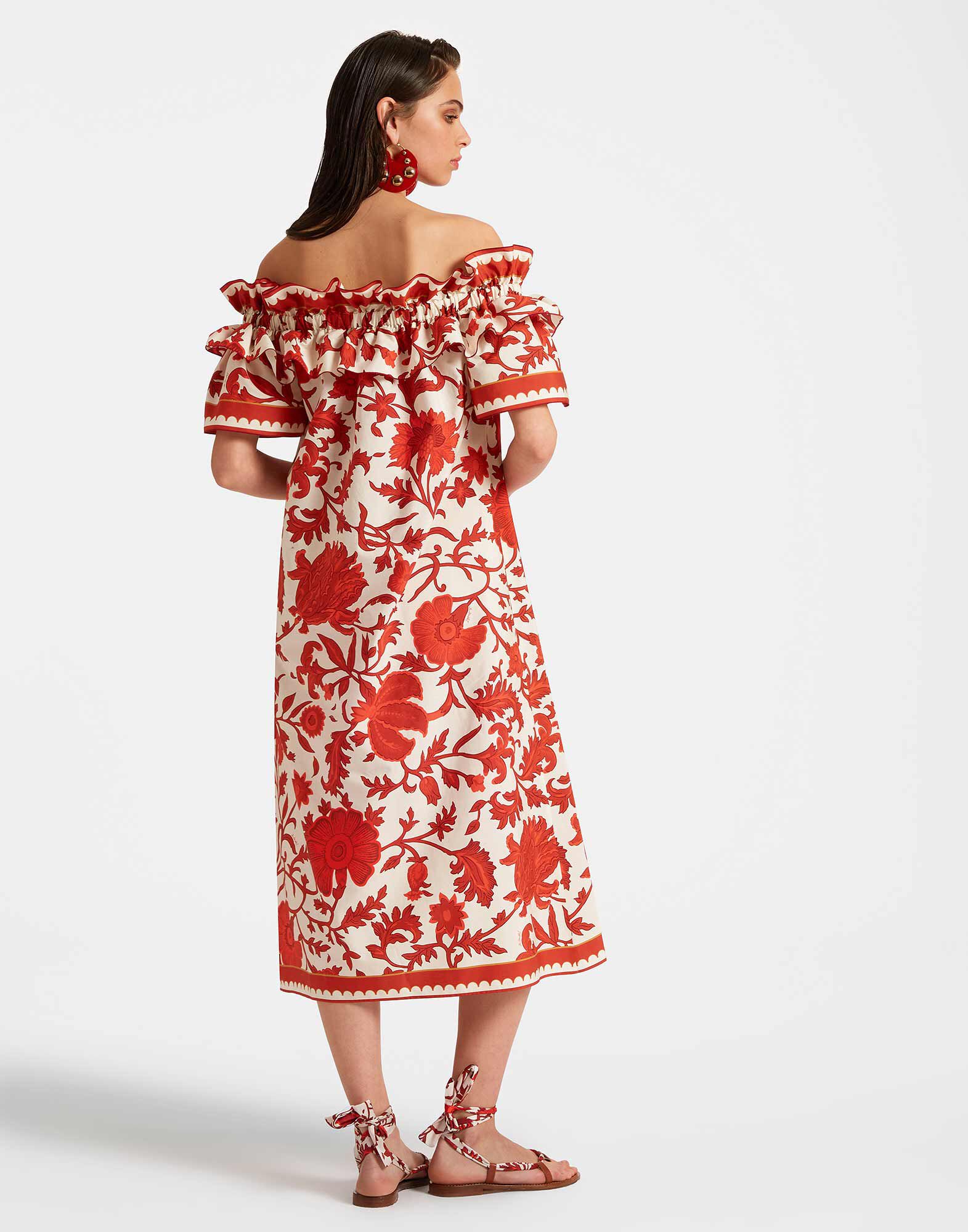 La DoubleJ Breakfast Dress Dragonflower Red DRE0331COT039DRE01RE01