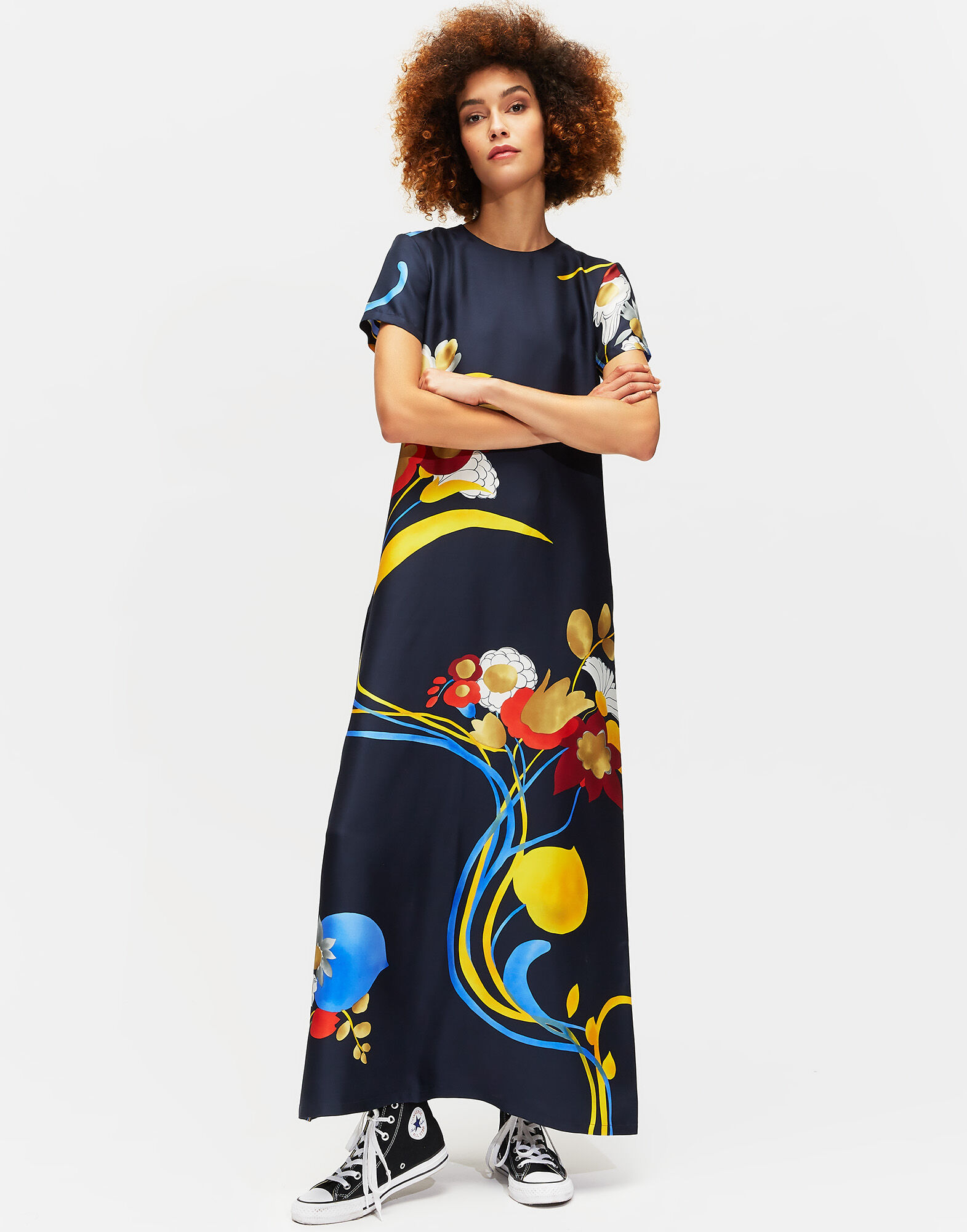 LaDoubleJ Swing Dress Big Mama Flower DRE0001SIL001BIG0001