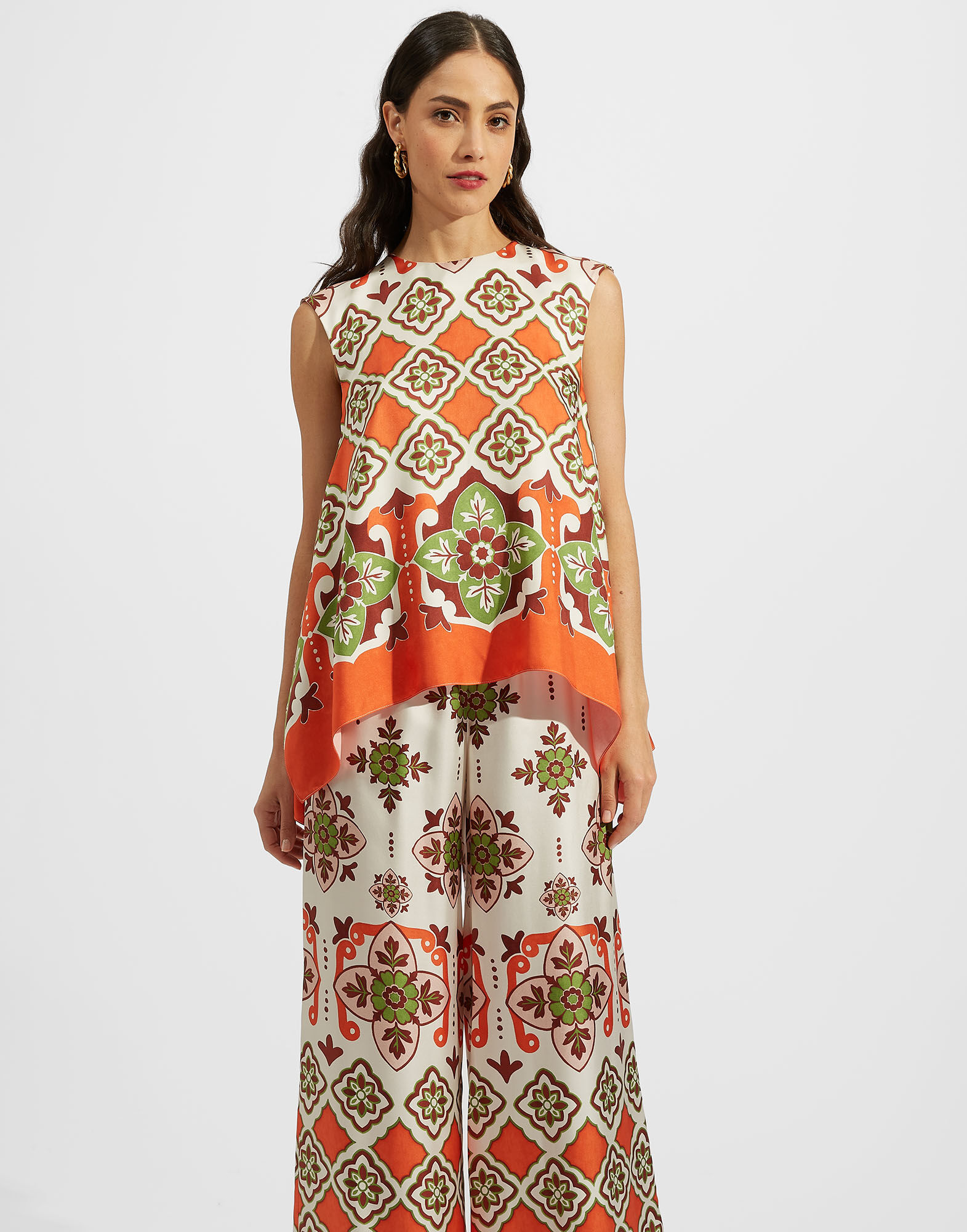 La DoubleJ San Carlo Top Partenope Plac&eacute;e TOP0092SIL001PRT01OR02