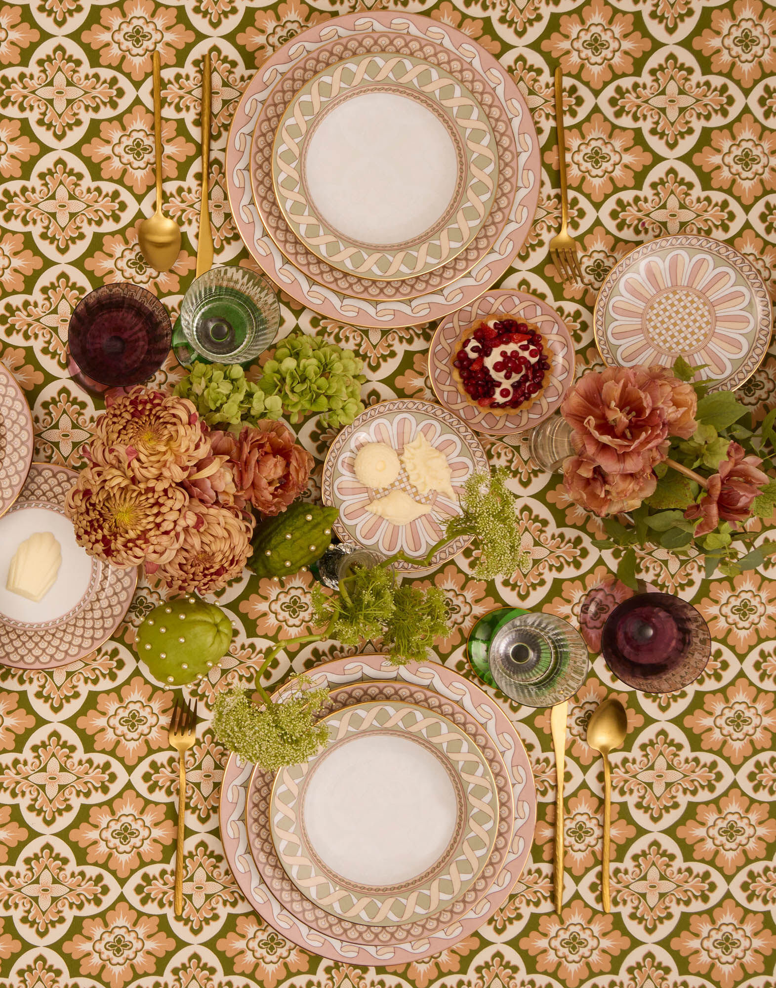 La DoubleJ Large Tablecloth Palazzo Light Pink TBC0018COT073PAL01PI20