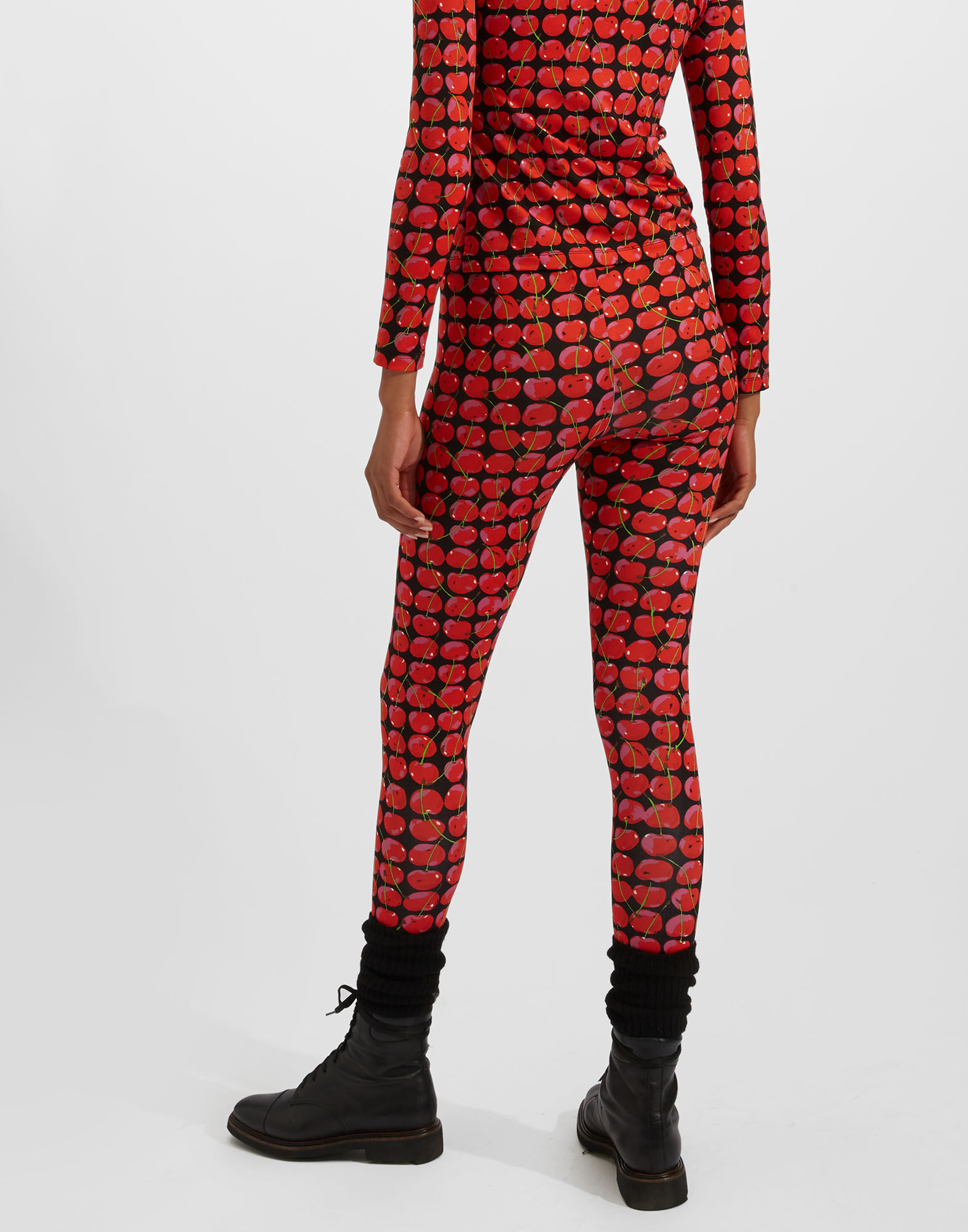 La DoubleJ Leggings Black Cherries TRO0013JER005CHY0003