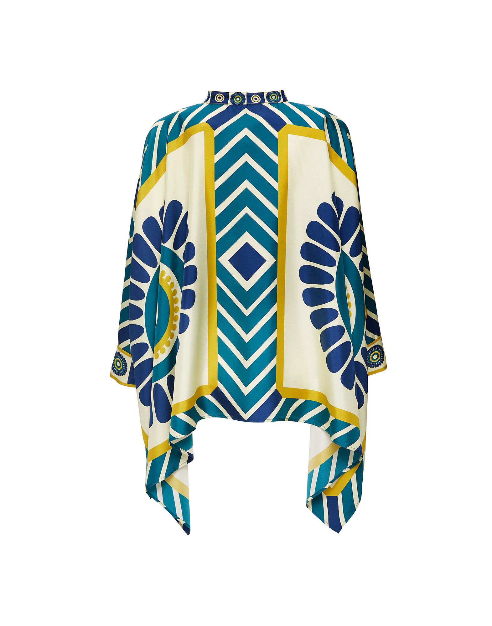 La DoubleJ Foulard Shirt White Solar Plac&eacute;e SHI0059SIL006SOL0003