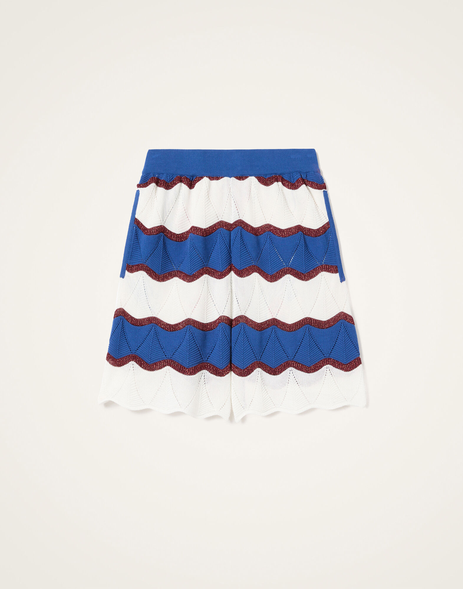 La DoubleJ Hang Ten Shorts Color Block Ivory & Blue TRO0189KNI195VA430BR05