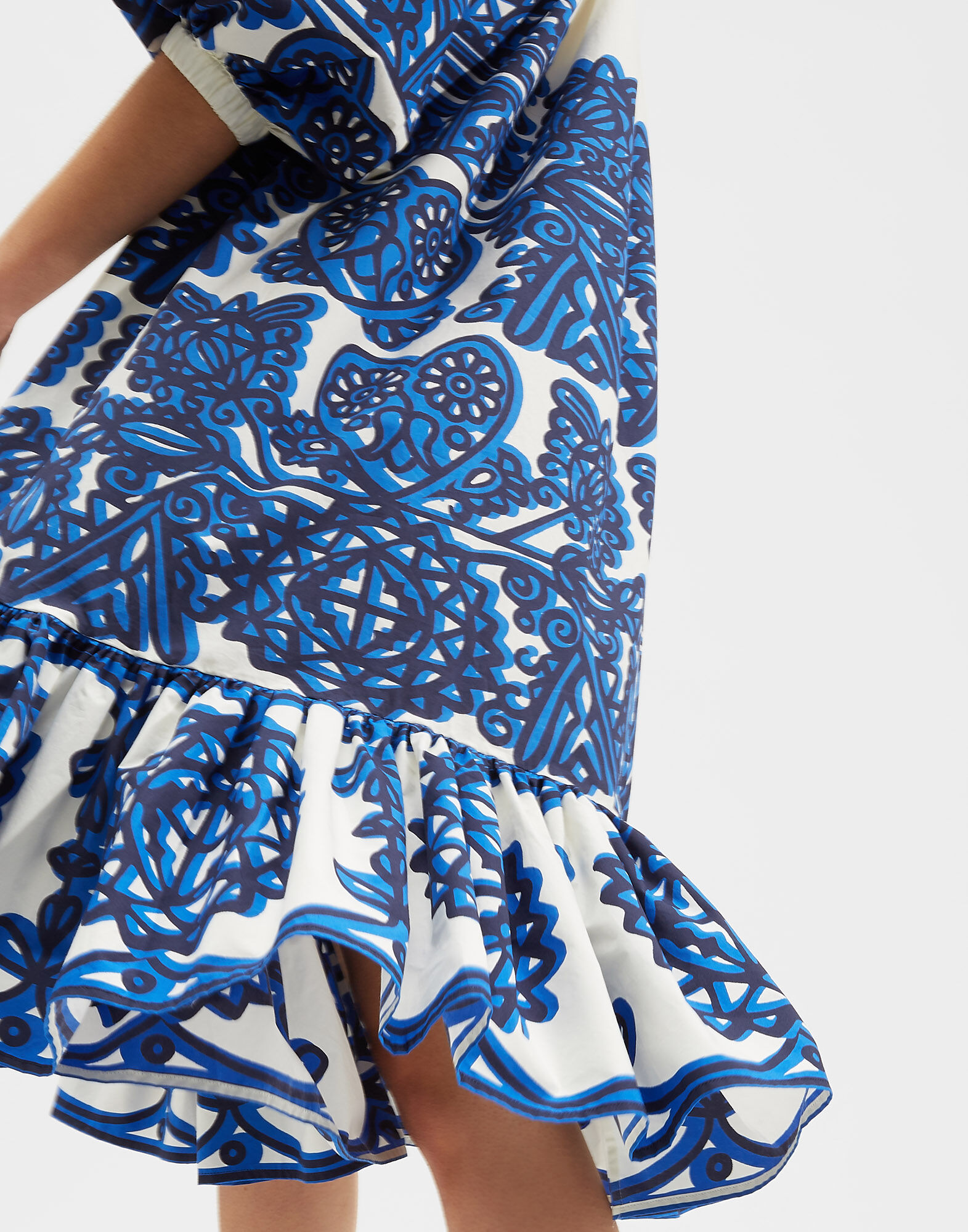 LaDoubleJ Folk Dress Parnaveg Cuore Blu DRE0230COT015PAC0002