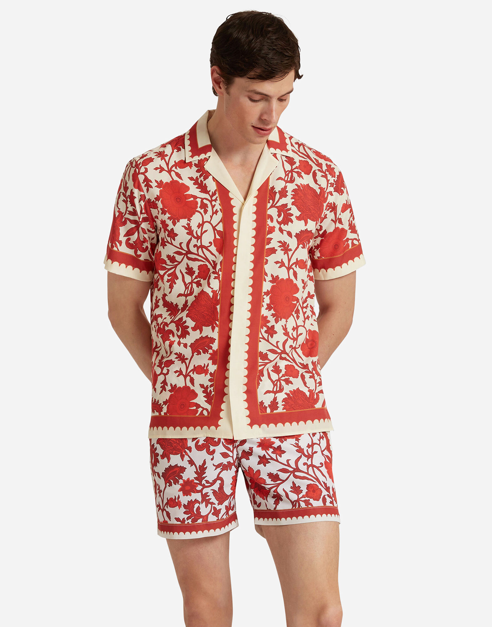 La DoubleJ Maitan Shirt Dragonflower Plac&egrave;e Red SHI0118LYO001DRE01RE01