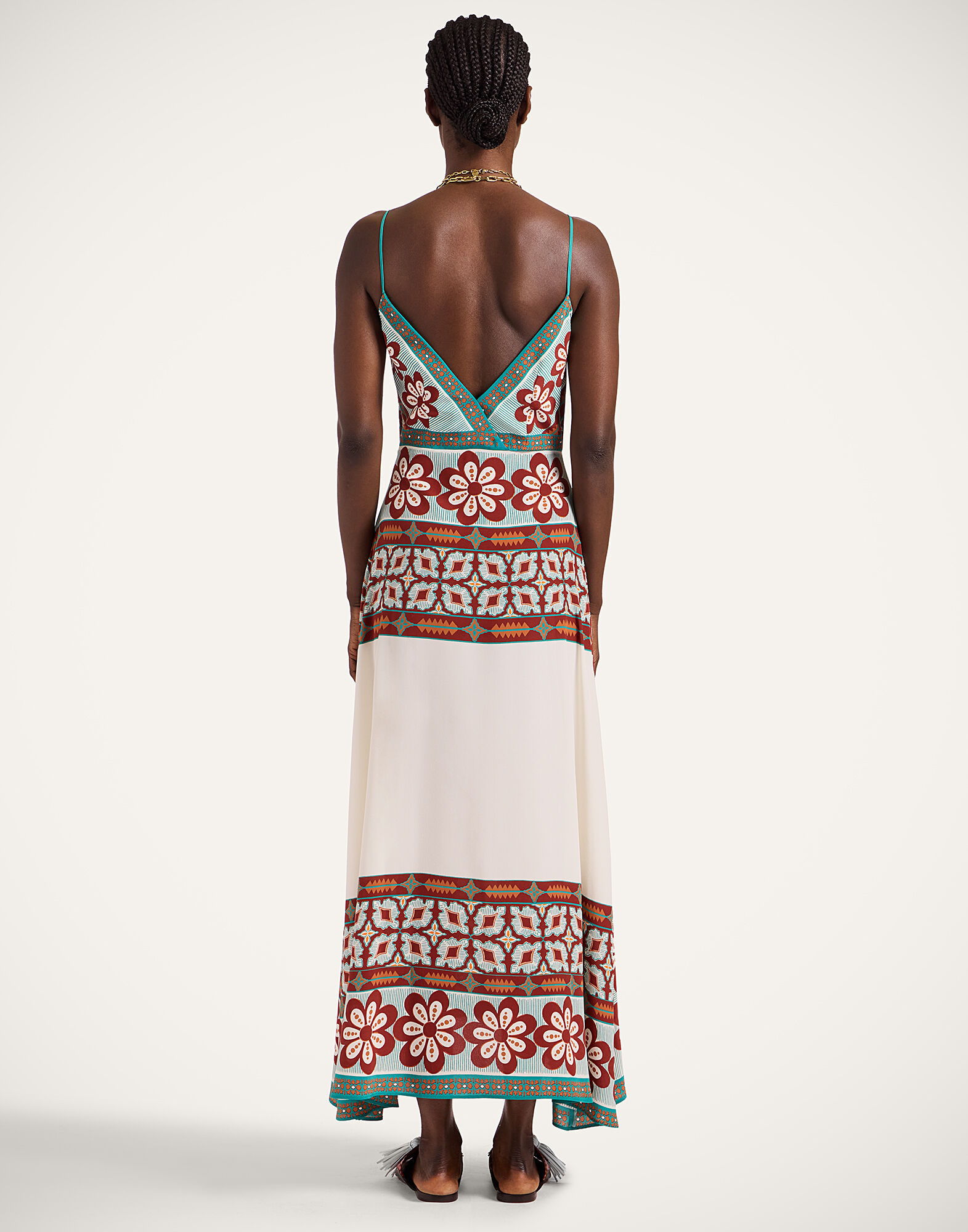 La DoubleJ Turn Around Dress Pagoda Plac&eacute;e Rust DRE0905CRE002PAG01OR04