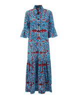 LaDoubleJ Artemis Dress Parnaveg Turchese DRE0176COT001PRN0003