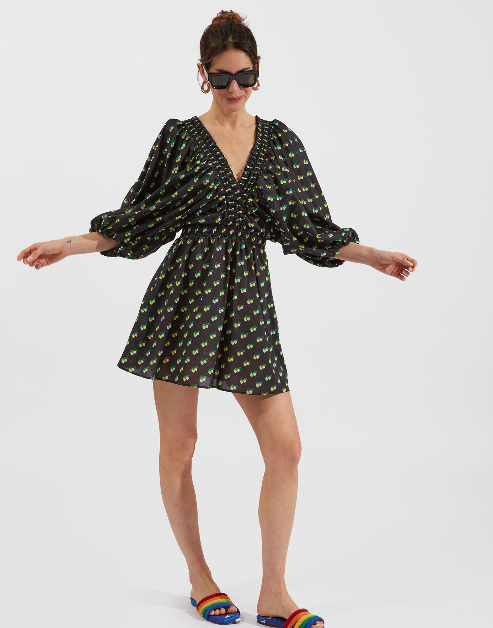 La DoubleJ Bayside Mini Dress Limoncello DRE0482COT003LMN01BL01