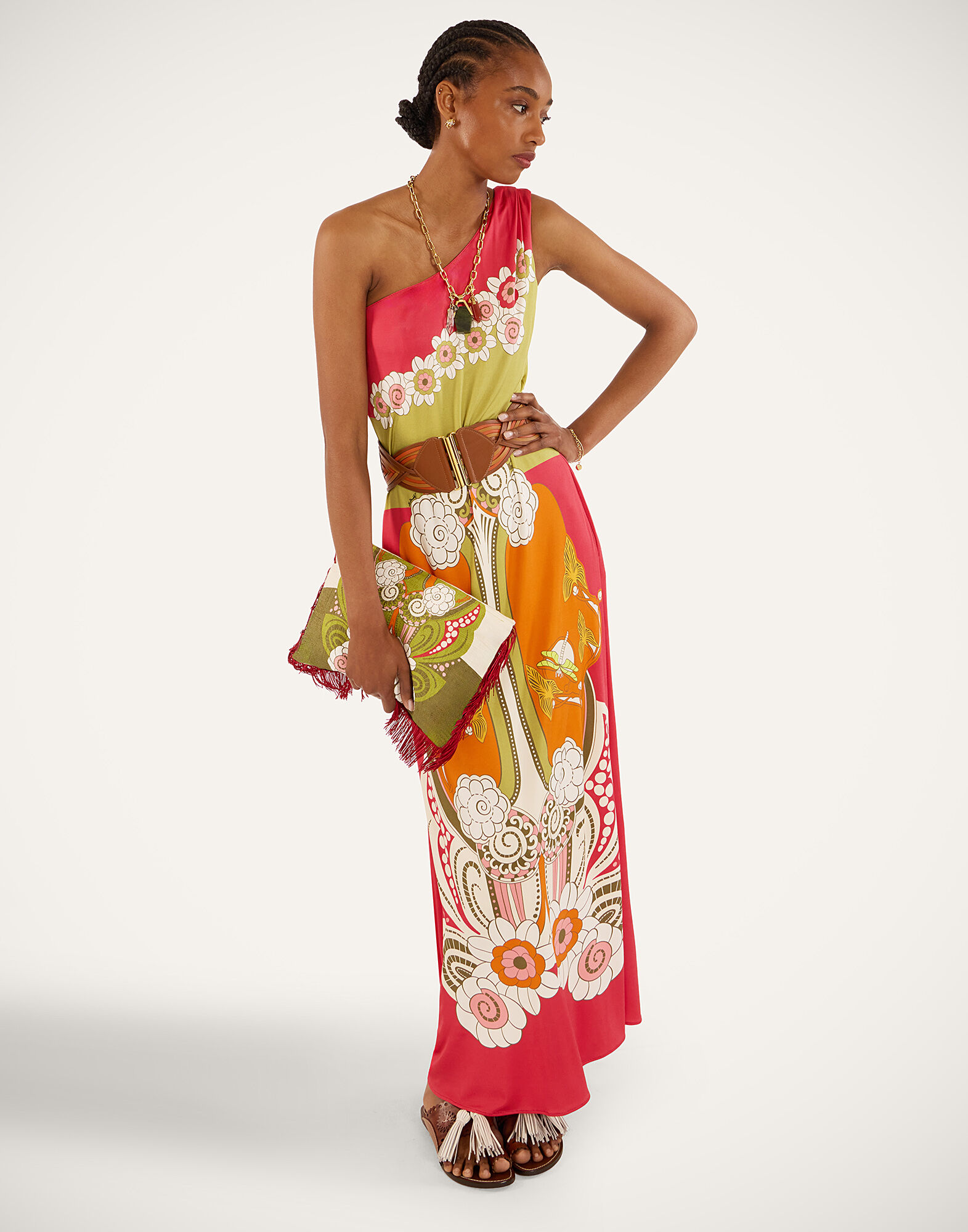 La DoubleJ Clingy Roy Dress Ambrosia Plac&eacute;e Orange DRE1058JER082AMB03OR02
