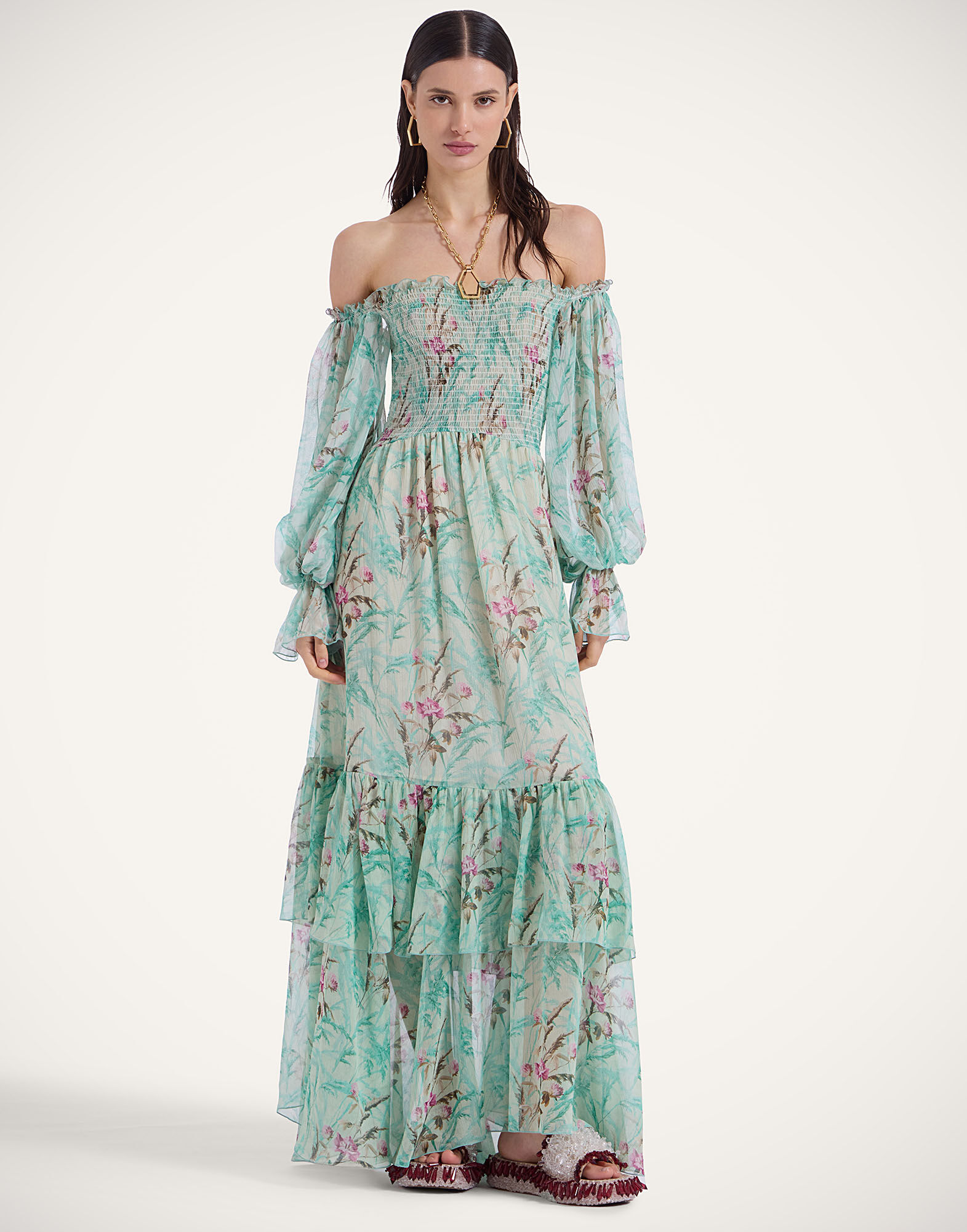 La DoubleJ Mayflower Dress Heath Mint DRE0851CRE009HEA01GR11