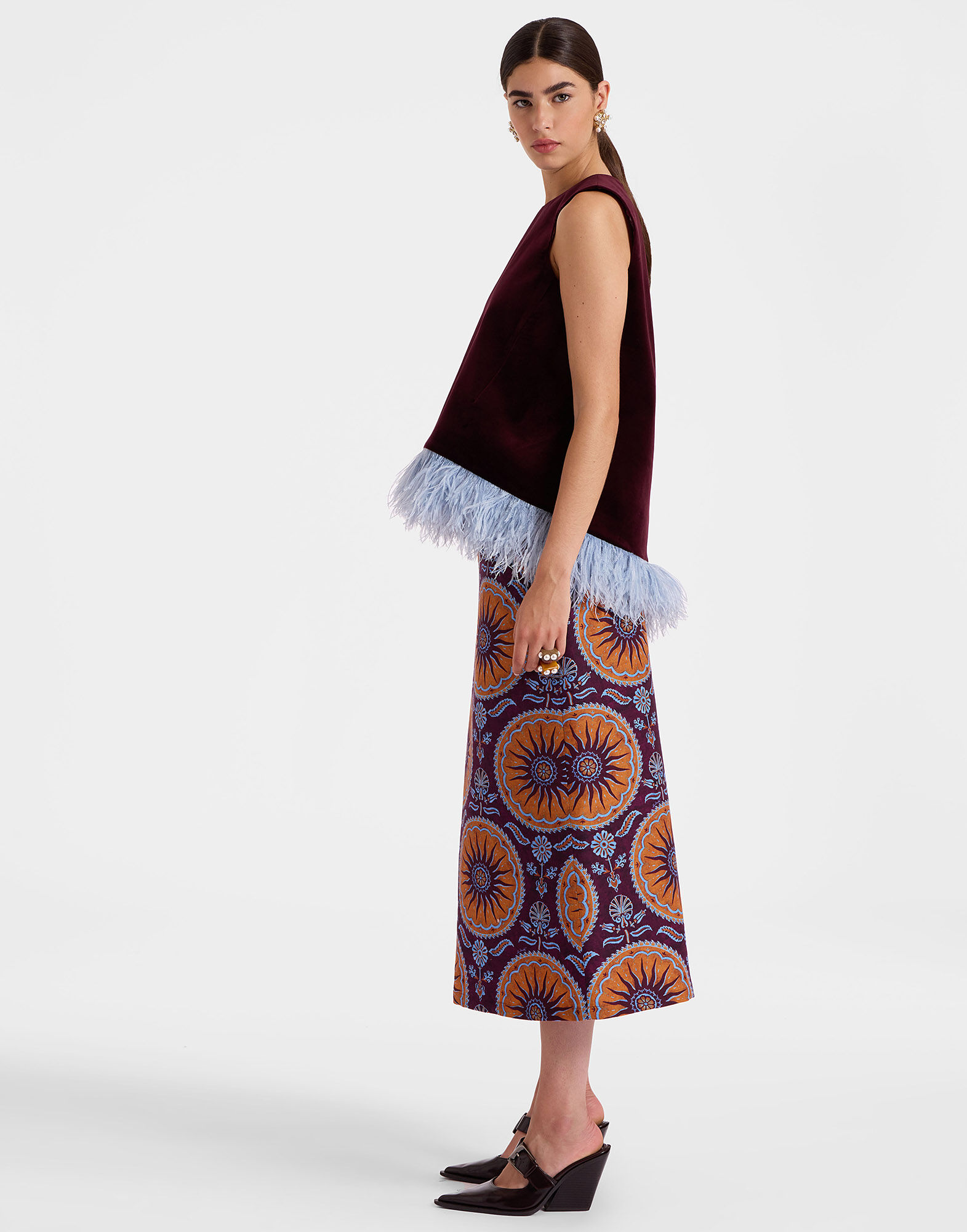 La DoubleJ A-Long Skirt Sovereign Purple SKI0018CAD001SOV01PU01