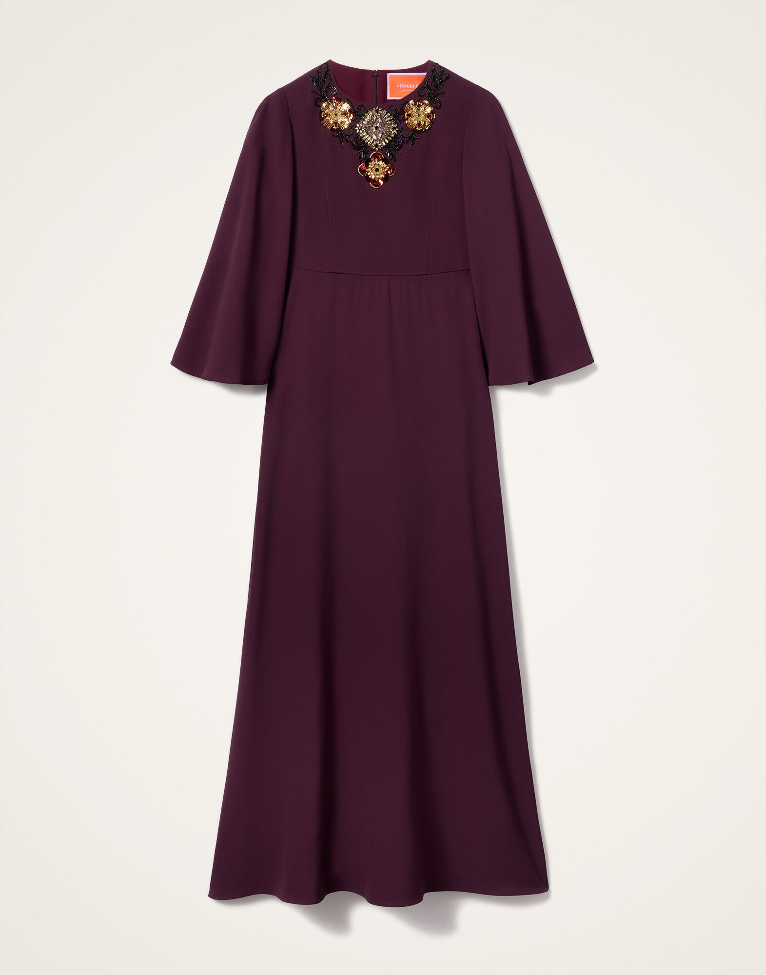 La DoubleJ Long Sorella Dress Solid Burgundy DRE0975SAB001SOLIDRE07