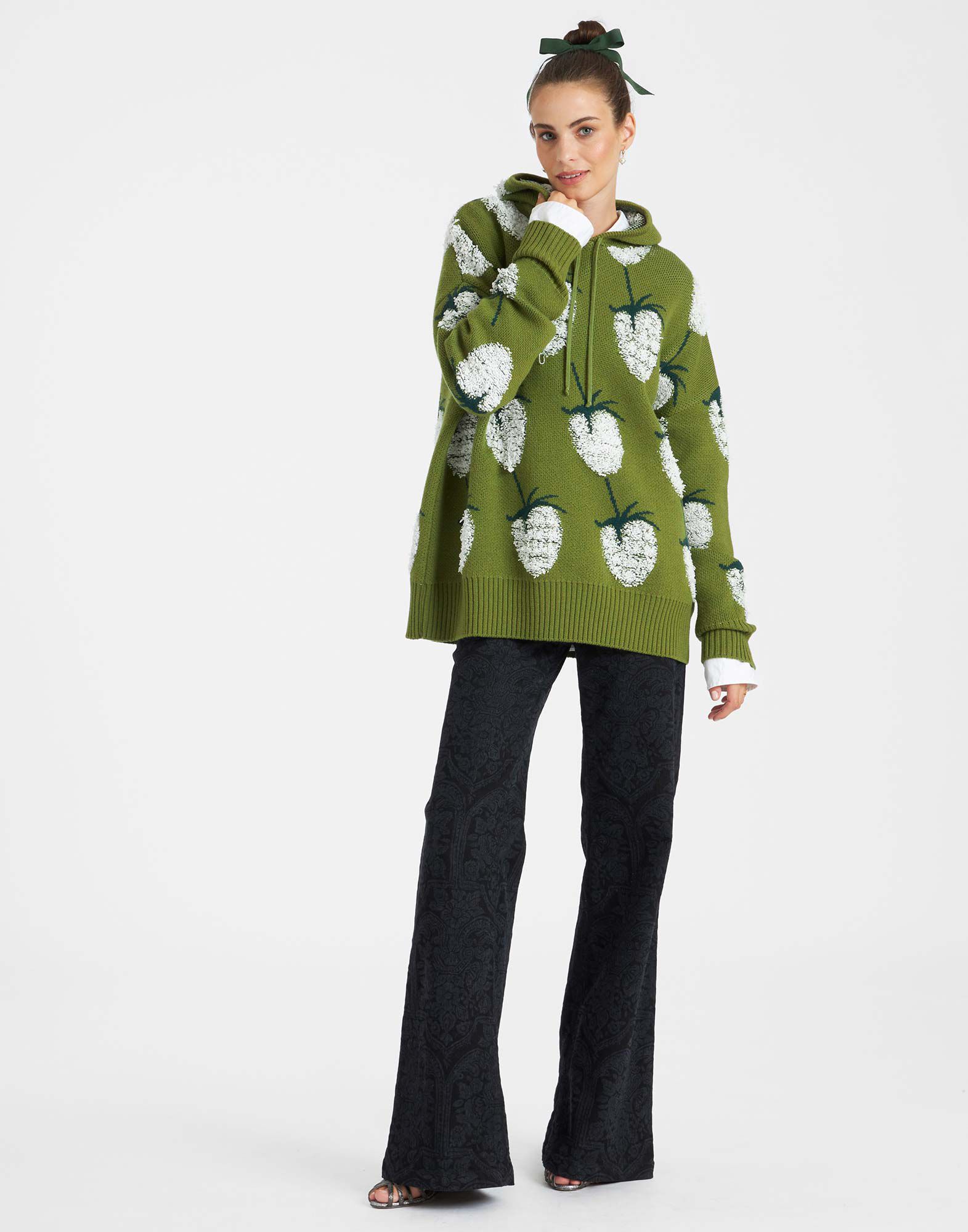 La DoubleJ Lampone Hoodie Green PUL0176KNI099VA214GR02