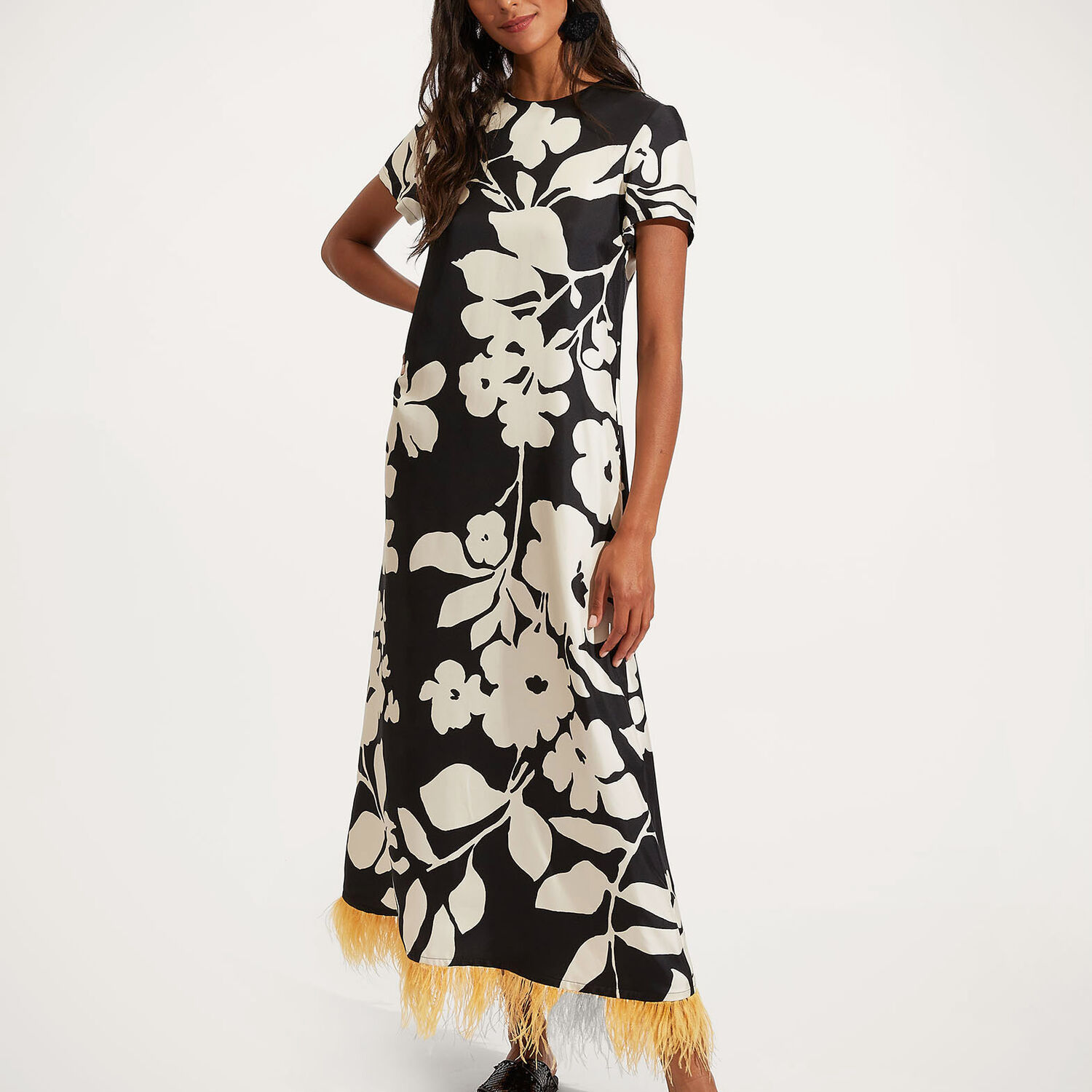 La Double J Swing Dress (With Feathers)