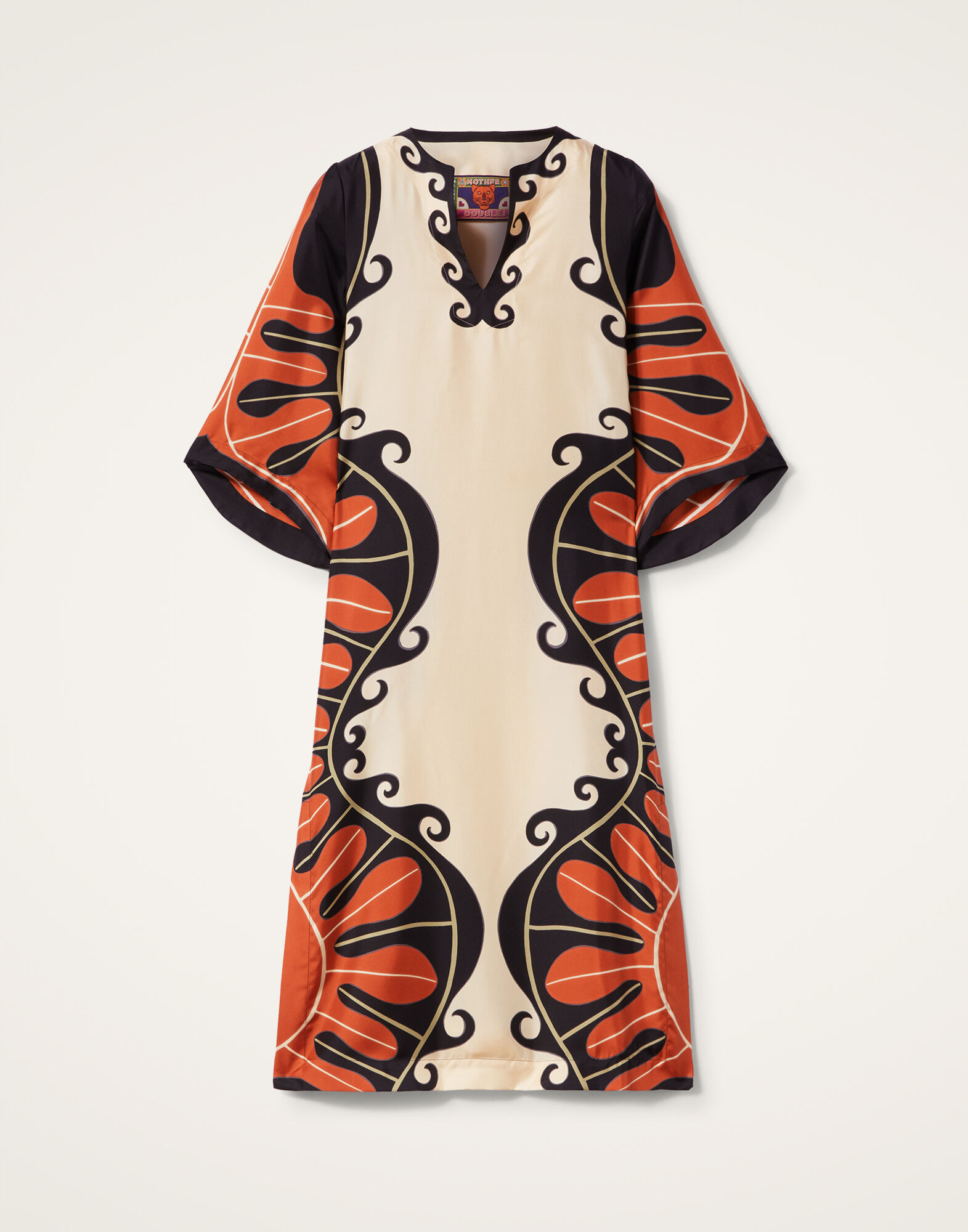 La DoubleJ The Kaftan Pacific Plac&eacute;e Dark Orange DRE0564SIL001PCF03OR03