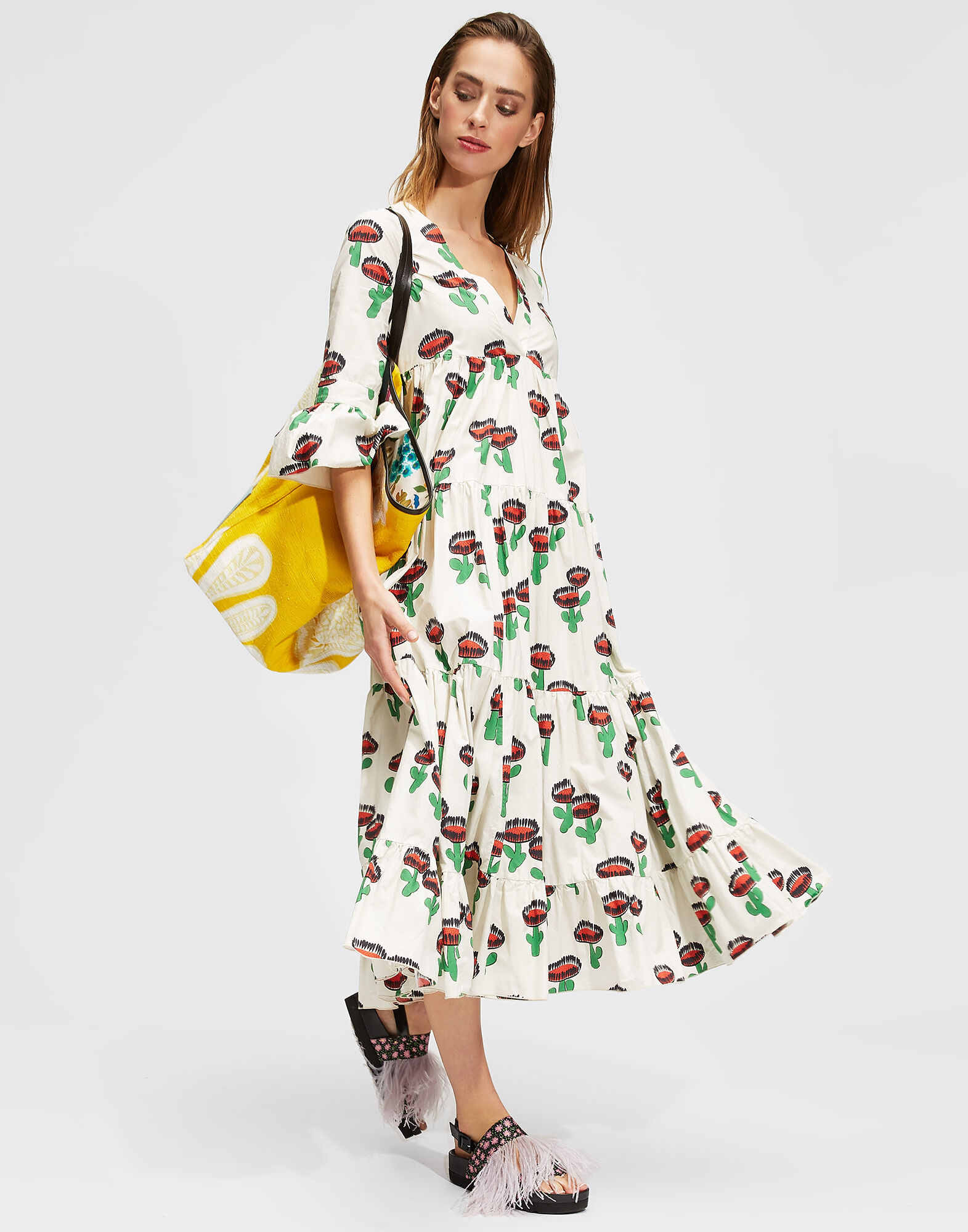 LaDoubleJ Jennifer Jane Dress Chirpy Cactus DRE0114COT001CHI0001