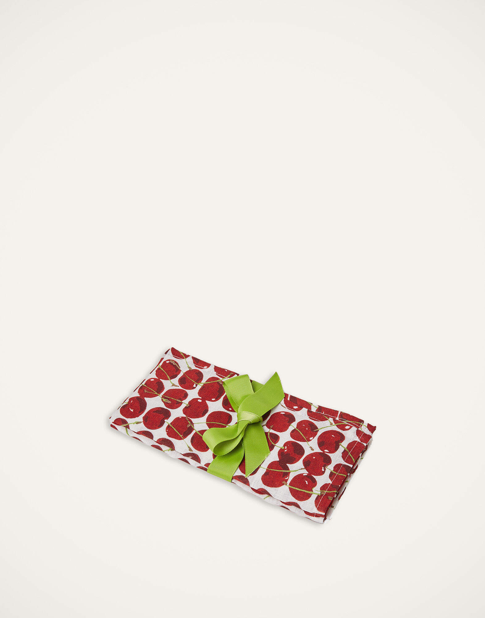 La DoubleJ Large Napkins Set Of 2 Cherries Avorio NAP0006LIN001CHY0005