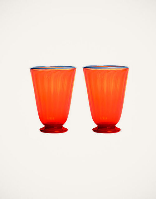 La DoubleJ Rainbow Glasses Set Of 2 Orange GLA0014MUR001ARC0001