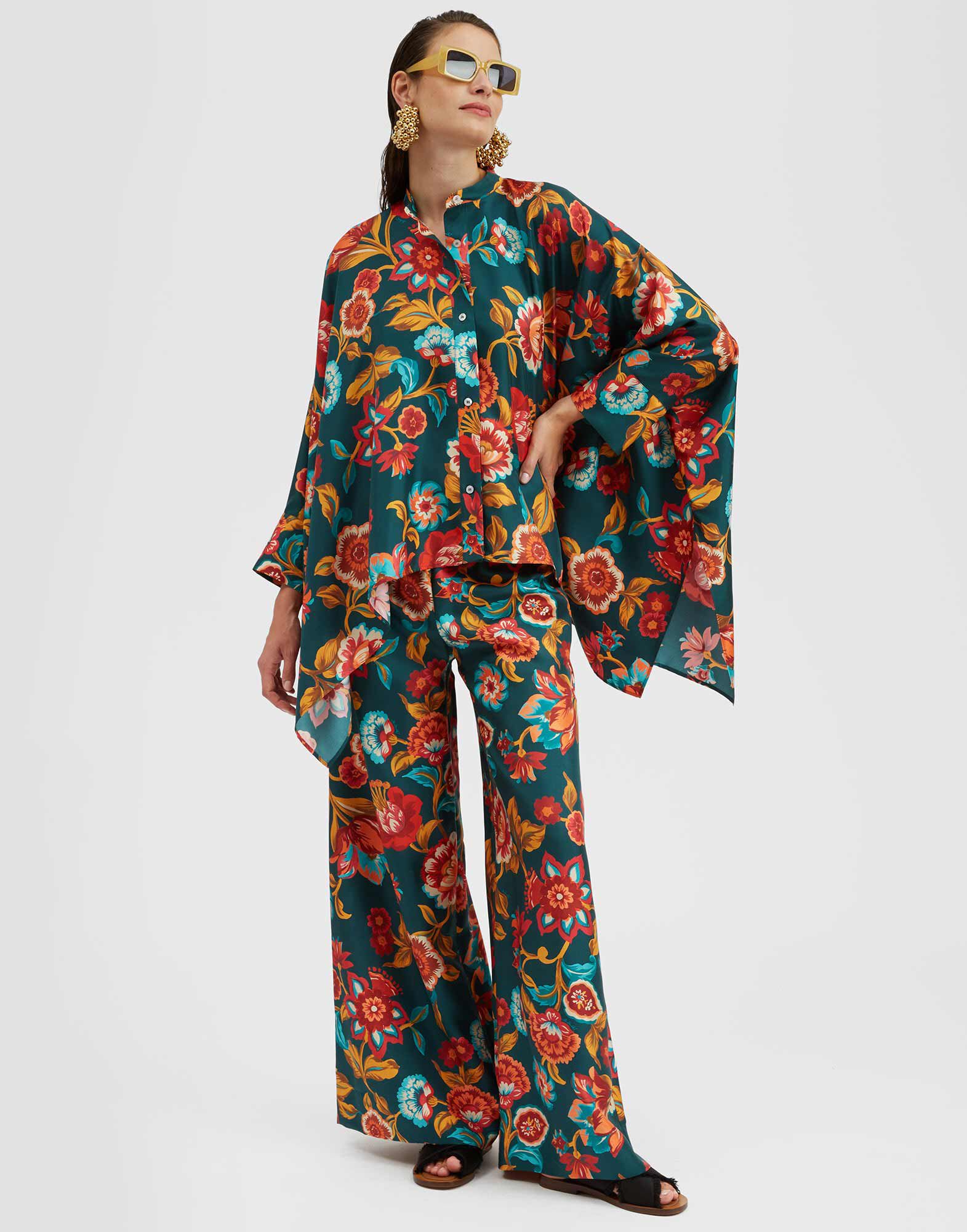 La DoubleJ Foulard Shirt Hottie Emerald SHI0075SIL001HOT01GR04