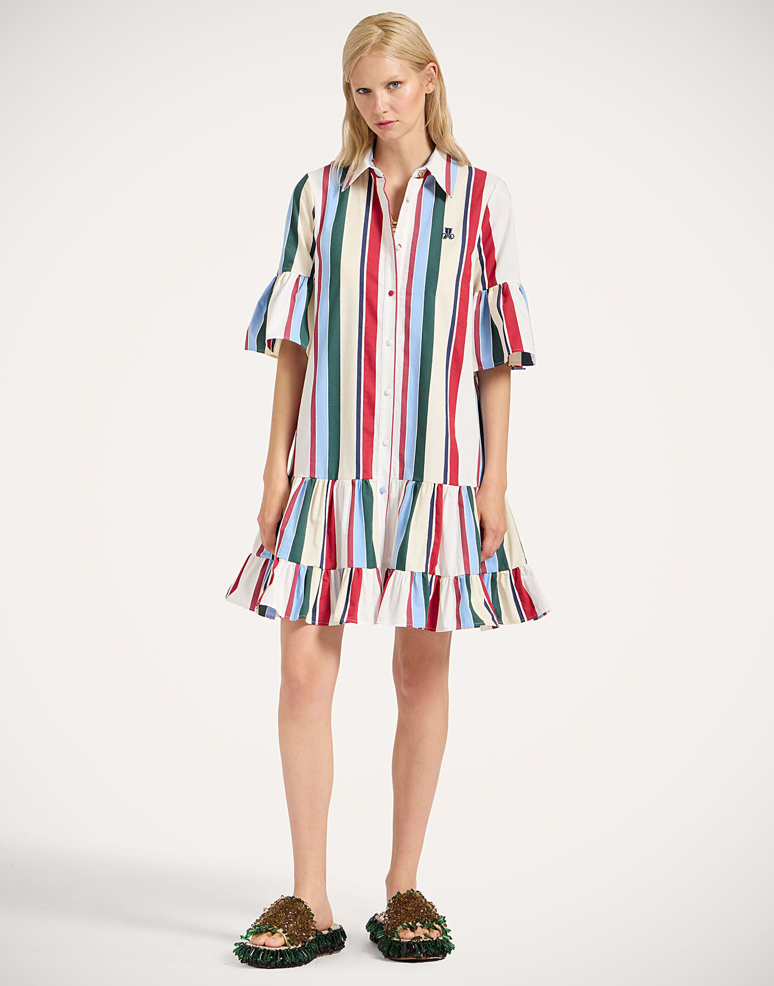 La DoubleJ Choux Dress Stripes Multicolor DRE0193JCQ106STR05MU01