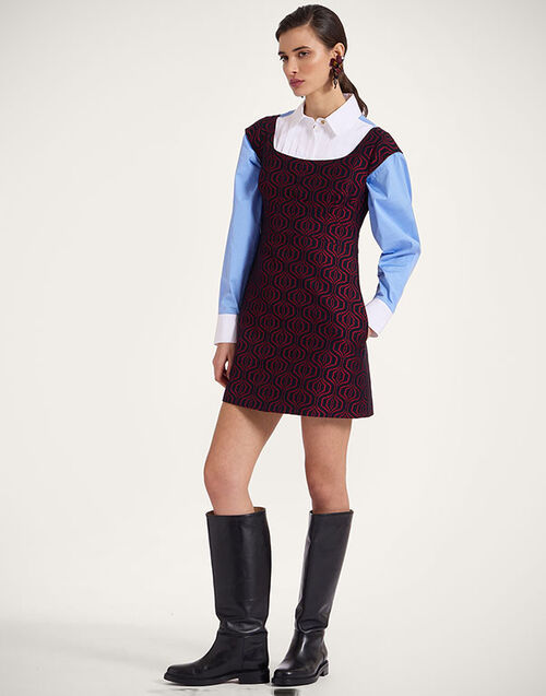 La DoubleJ Mini Arabesque Dress Pixel Blue DRE0833JCQ098PIX01BU03