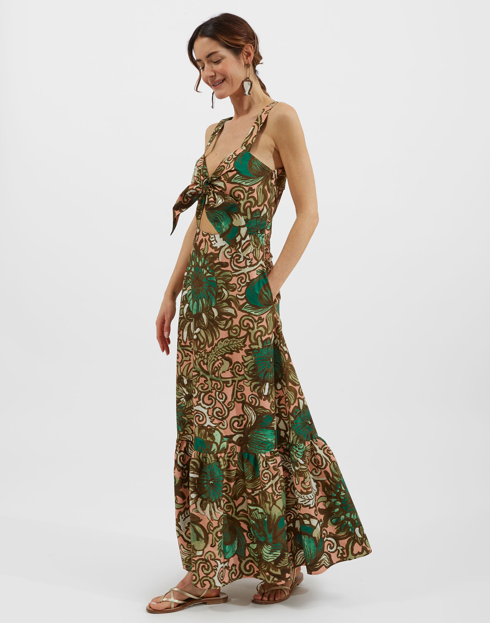 La DoubleJ Peek-A-Boo Party Dress Anemone Pink DRE0488COT039ANE02GR05