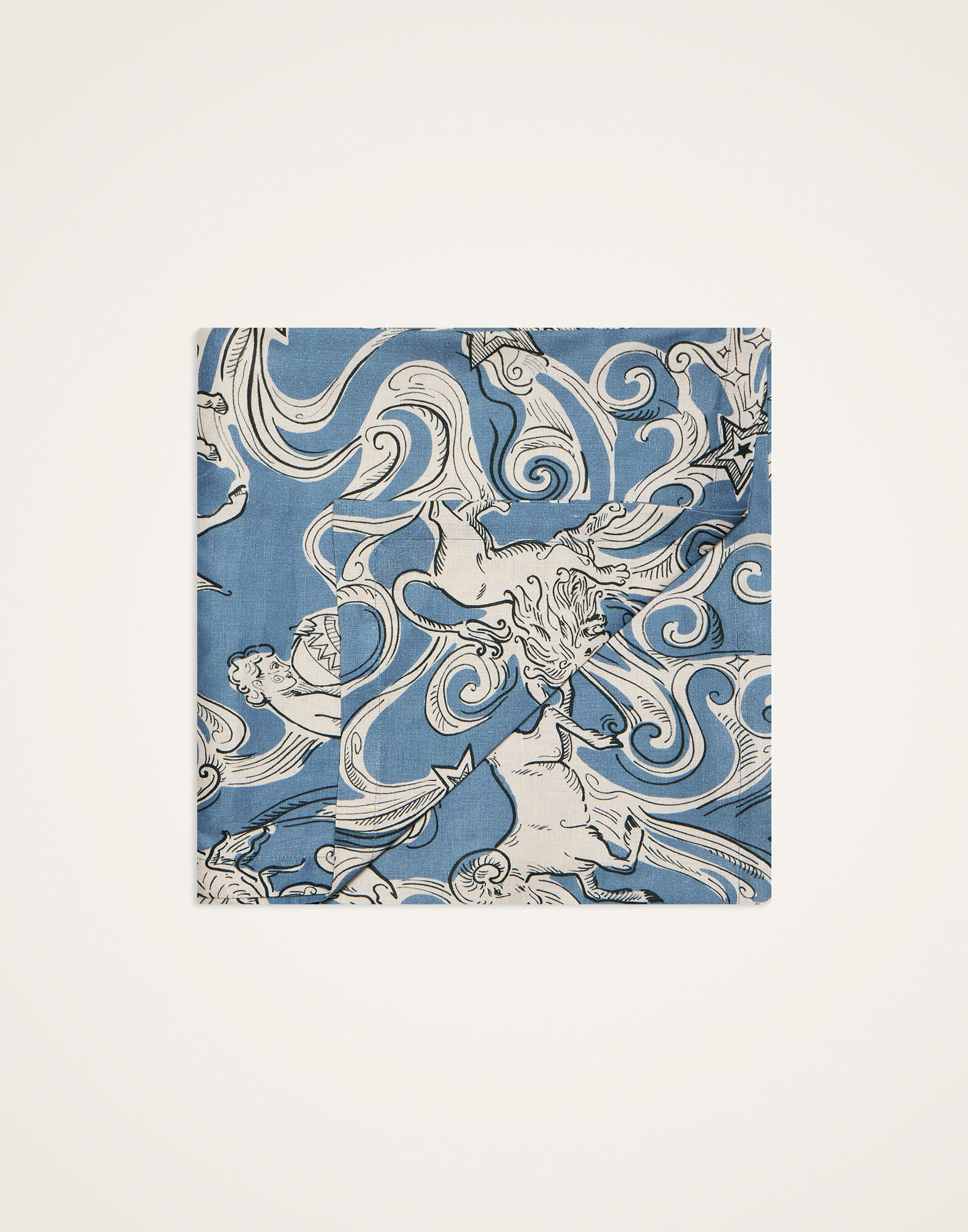 La DoubleJ Medium Tablecloth Cosmos Light Blue TBC0017LIN008COS02BU01