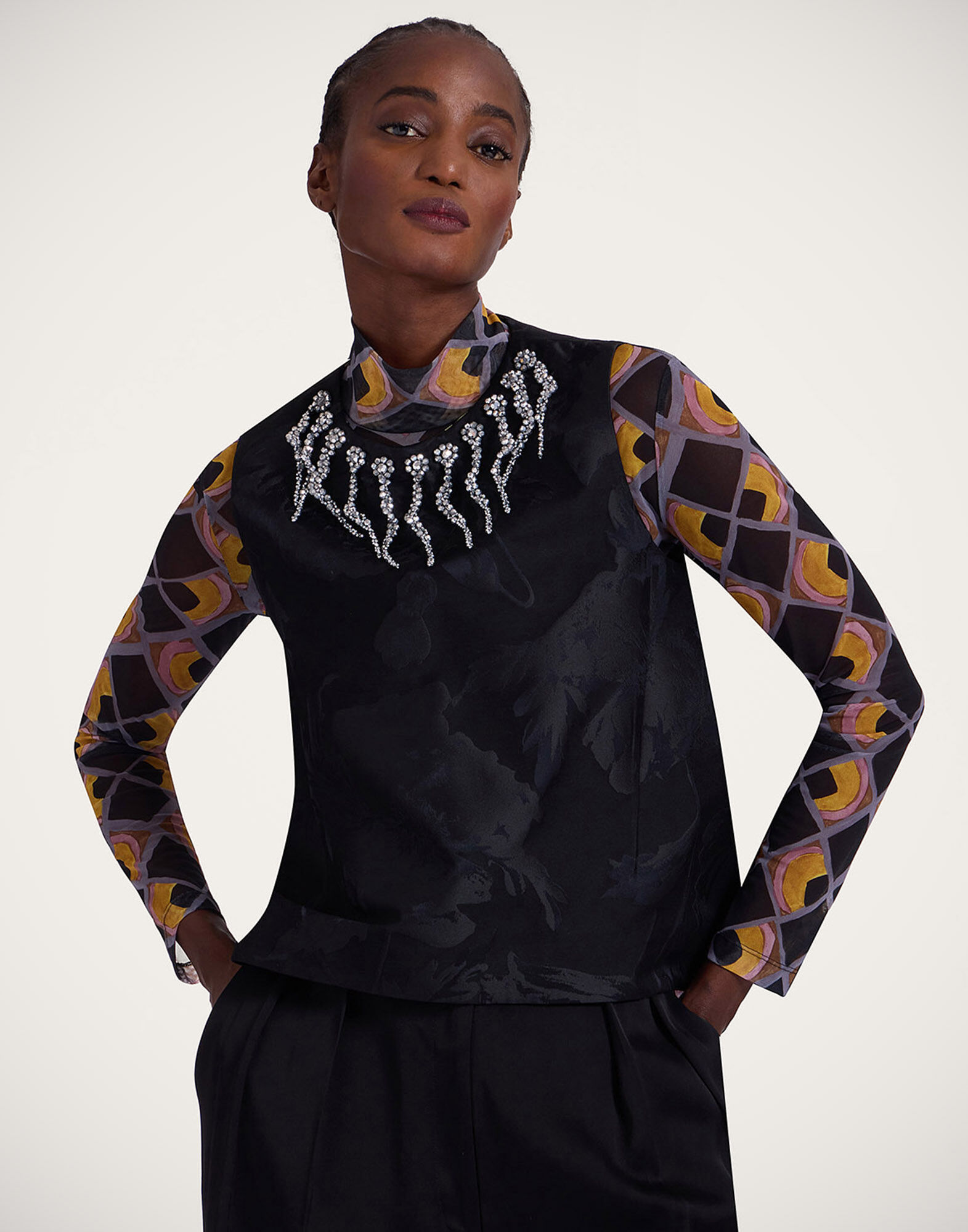 La DoubleJ La Scala Top Sylph Black TOP0144JCQ096SYL03BL01