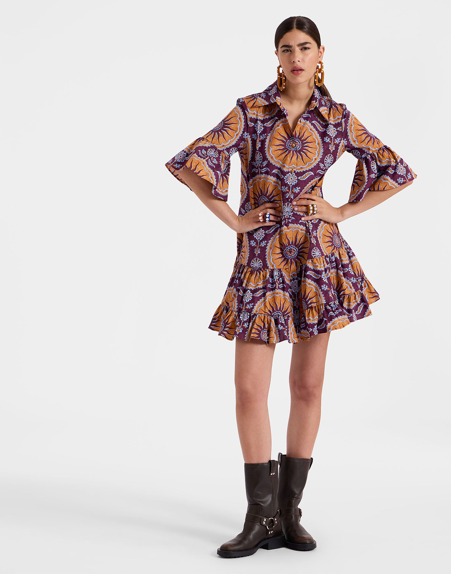 La DoubleJ Choux Dress Sovereign Purple DRE0193COT039SOV01PU01