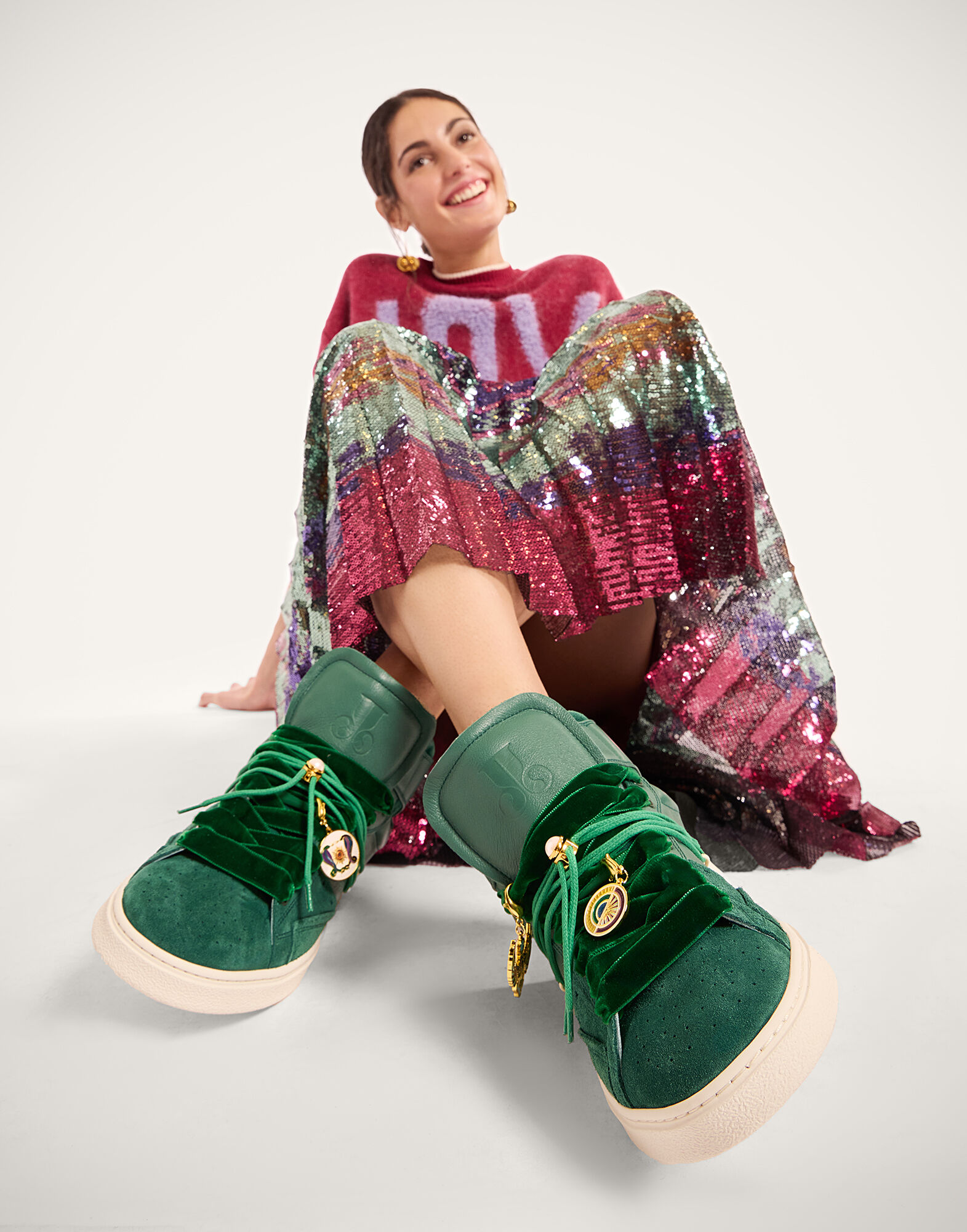 La DoubleJ All Time High Top Solid Green SHO0113LEA017SOLIDGR02