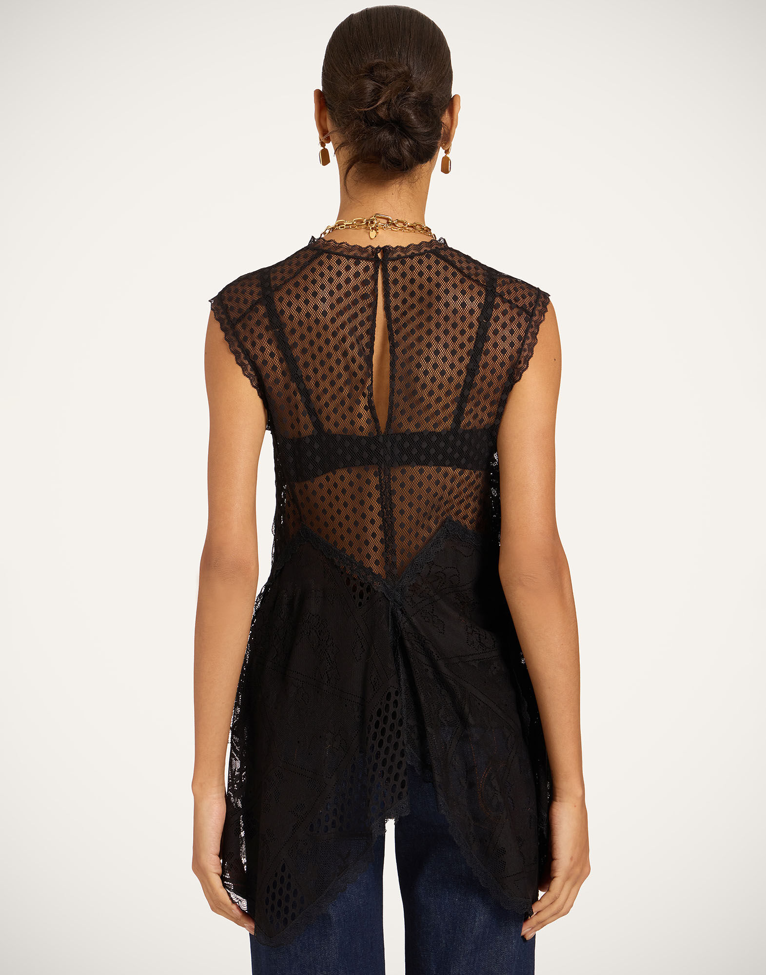La DoubleJ Aura Top Solid Black TOP0189LAC009SOLIDBL01