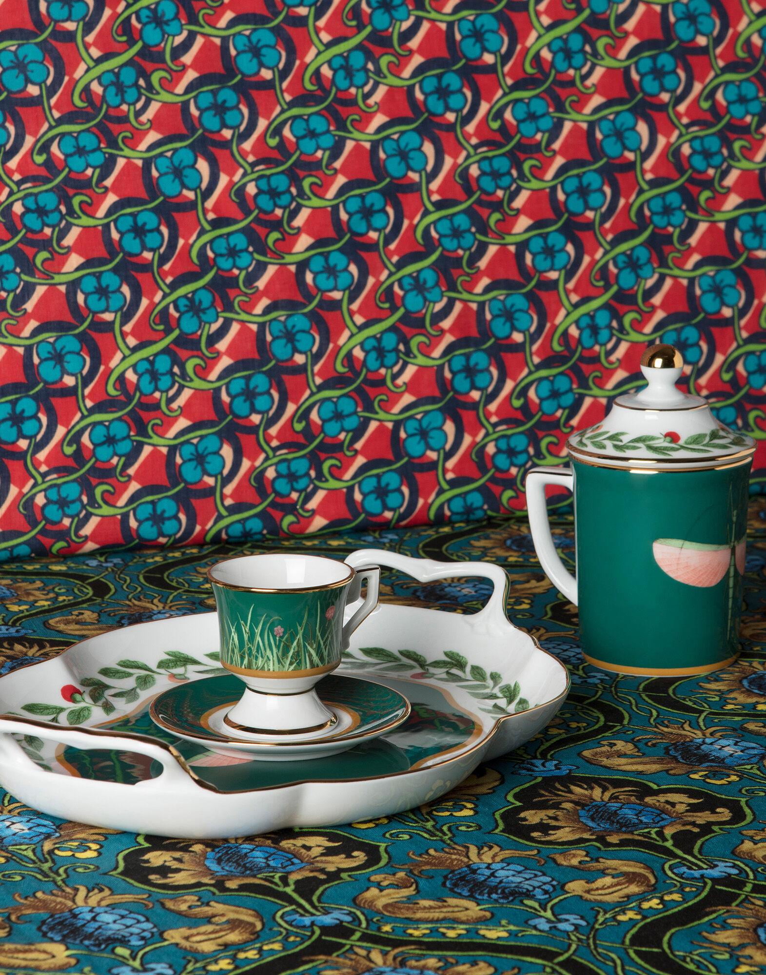 La DoubleJ Housewives Espresso Cup & Saucer Set of 2 Libellula DIS0007CER001LIB0003