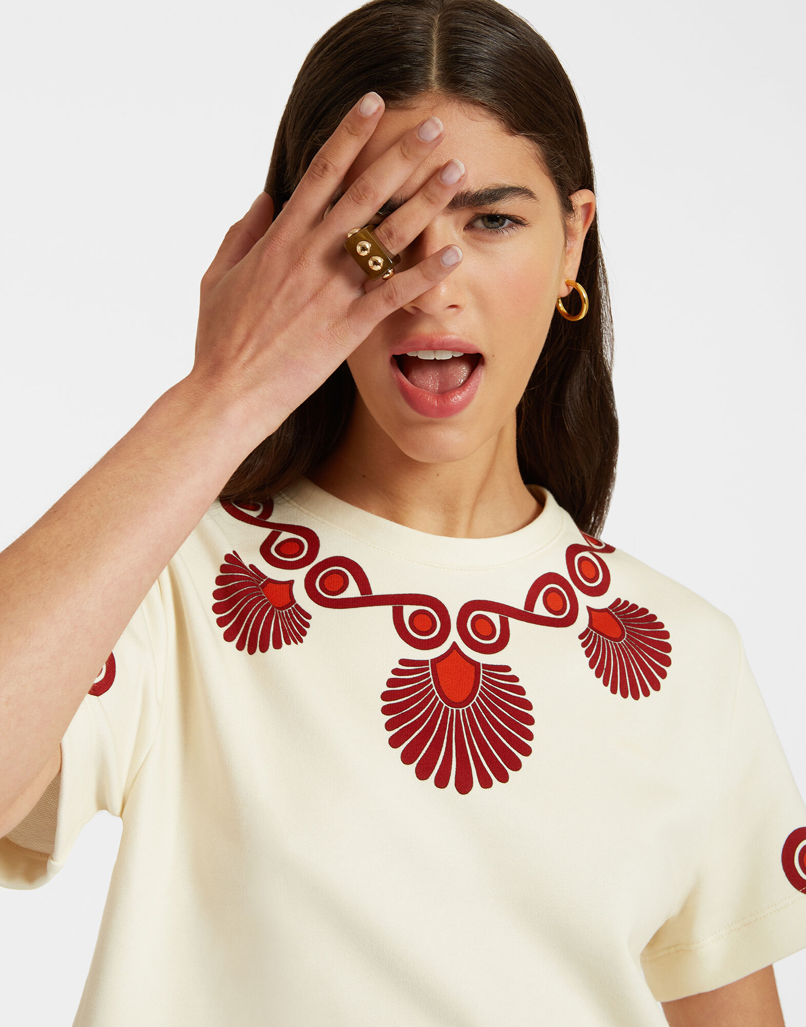 La DoubleJ Nefertiti Ring Solid Camouflage RIN0004POL005SOLIDGR08