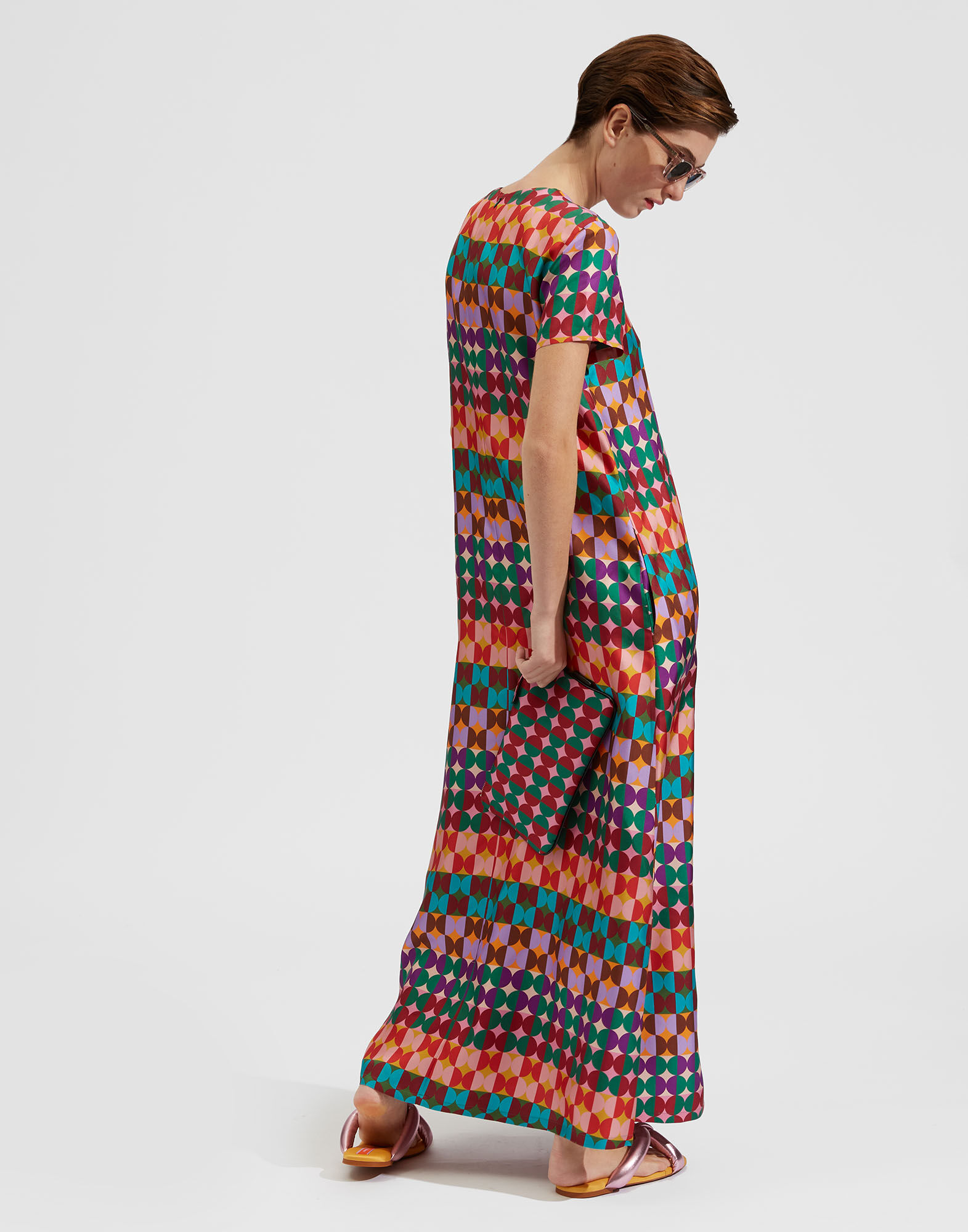 La DoubleJ Swing Dress Mezzaluna Rainbow DRE0001SIL001MEZ0005