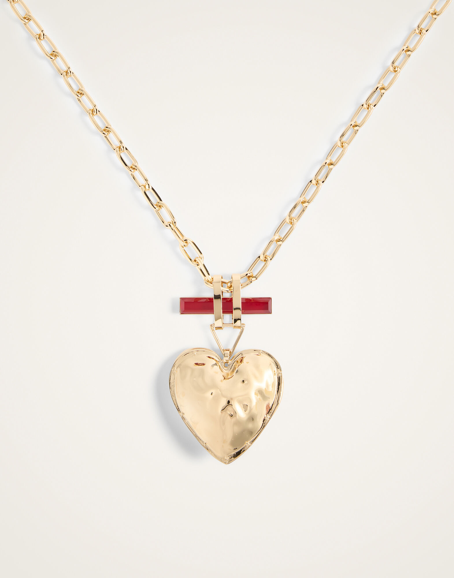 La DoubleJ Love Necklace 24k Gold Plate & Carnelian NEC0029BRA003CAR03YE05