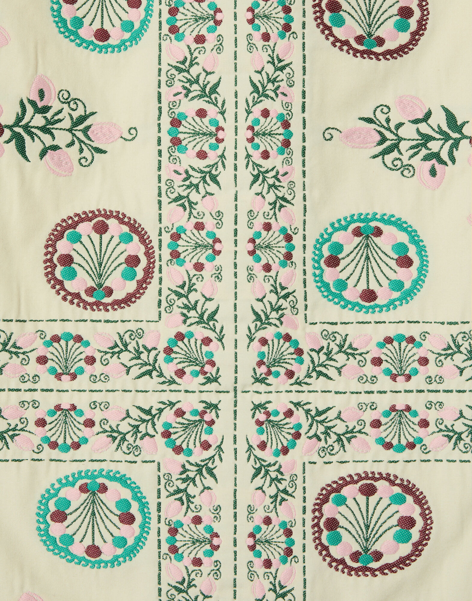 La DoubleJ Pencil Skirt Florette Tiles Ecru SKI0197JCQ137FLO09BR05