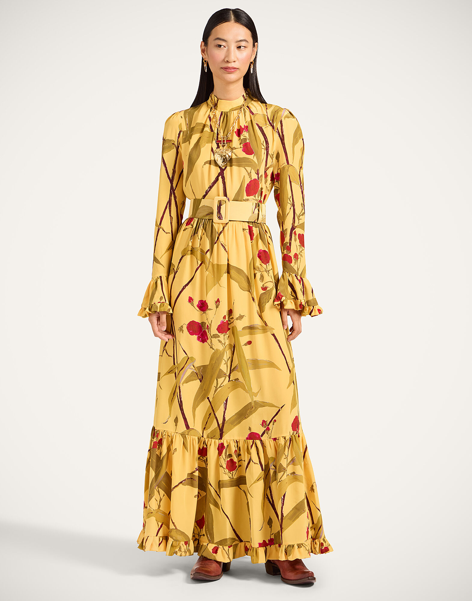 La DoubleJ Visconti Dress Bamboo Yellow DRE0041CRE001BMB01YE02