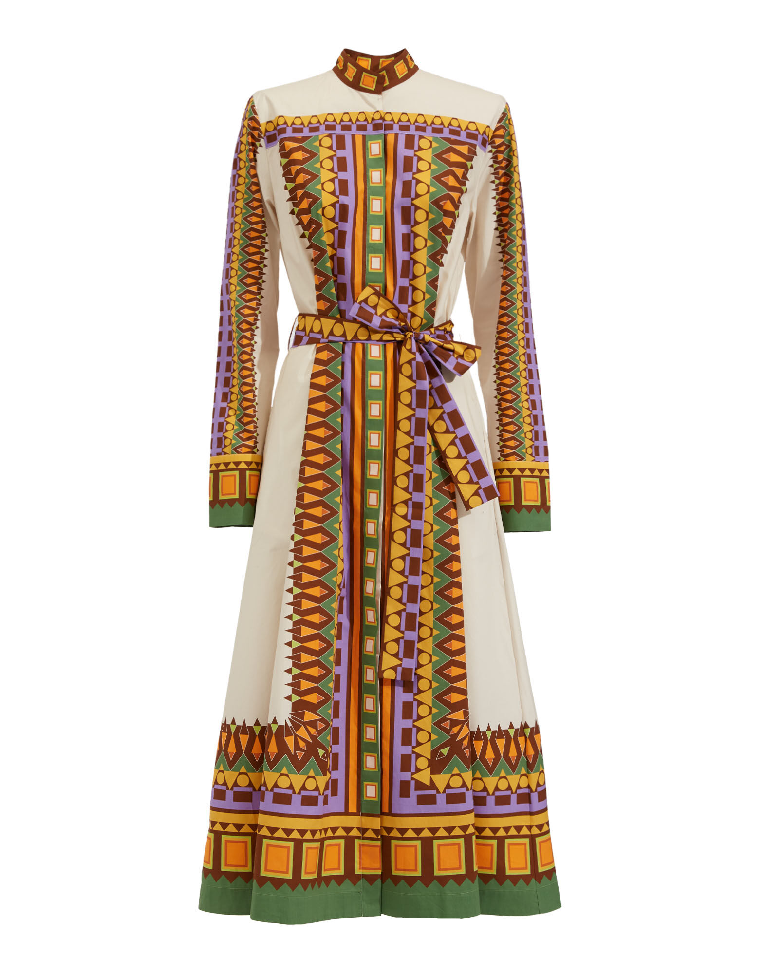 La DoubleJ Sundowner Dress Sunset Bianco Plac&eacute;e DRE0459COT015SUS0001