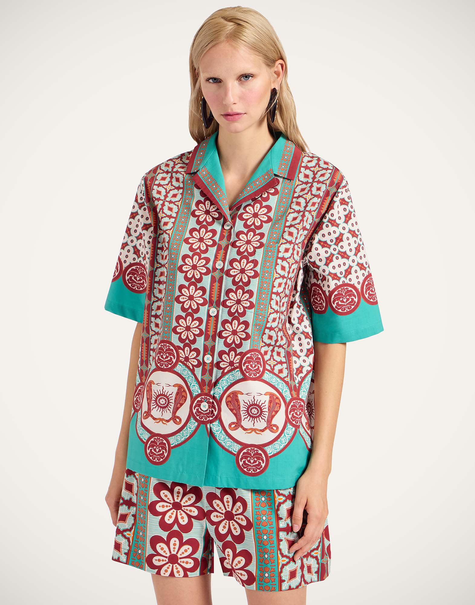 La DoubleJ Bowling Shirt - Woman Shirts & Tops Pagoda Placée Rust Xs